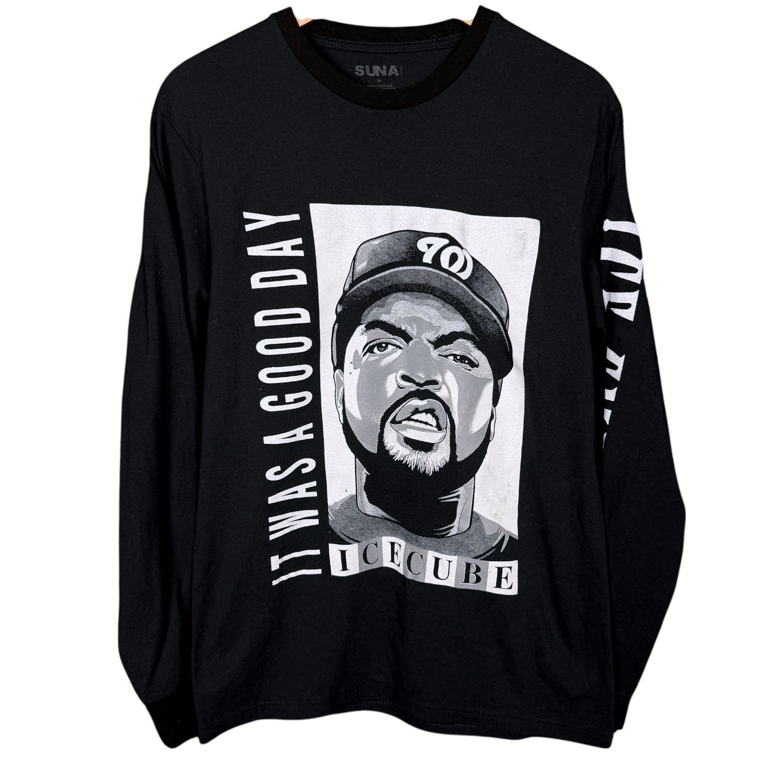 Gildan Ice Cube Good Day High Hope Concert Black L/S T-Shirt M Size US M / EU 48-50 / 2 - 4 Thumbnail