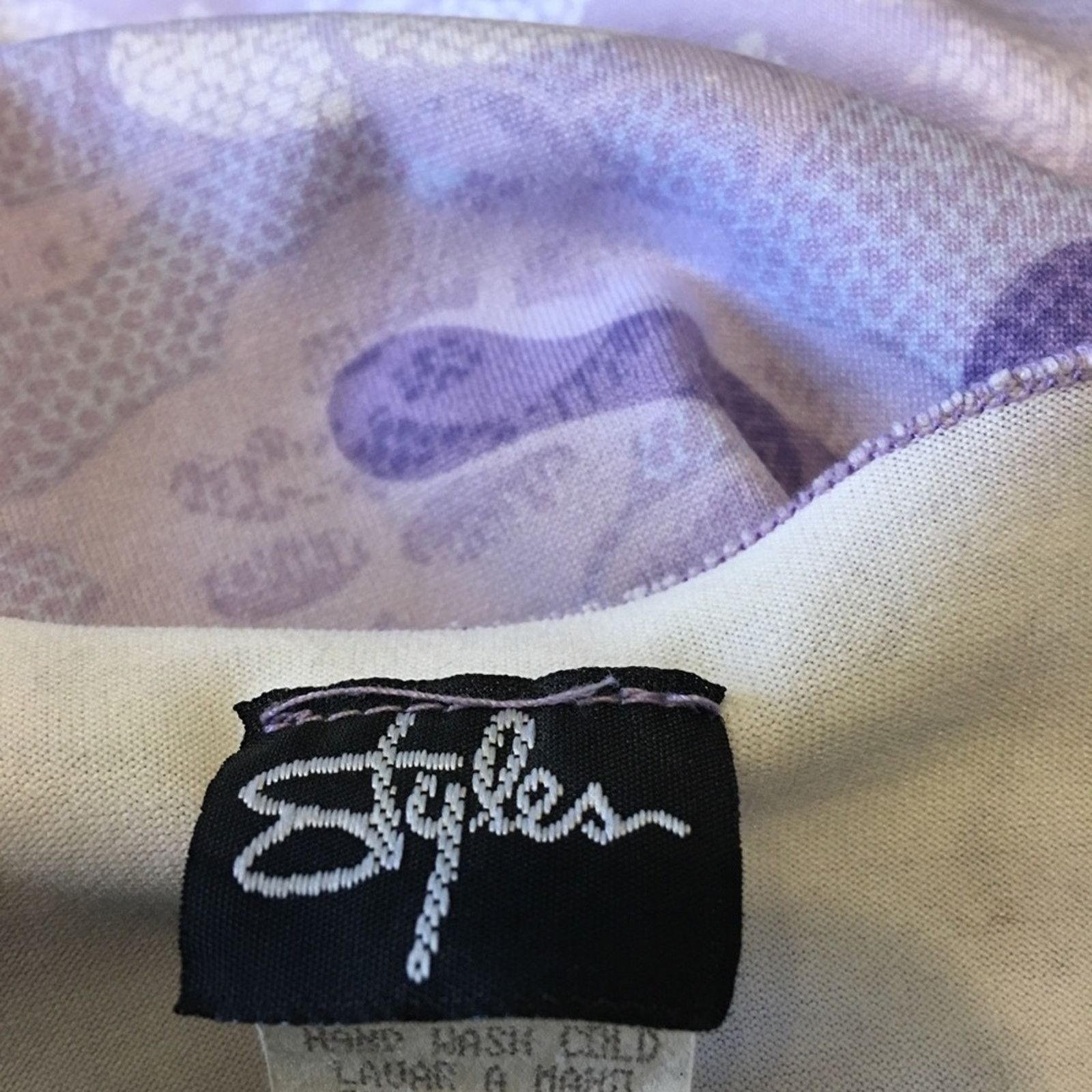 Other Styles purple camo & lace print stretch top S Size S / US 4 / IT 40 - 6 Thumbnail