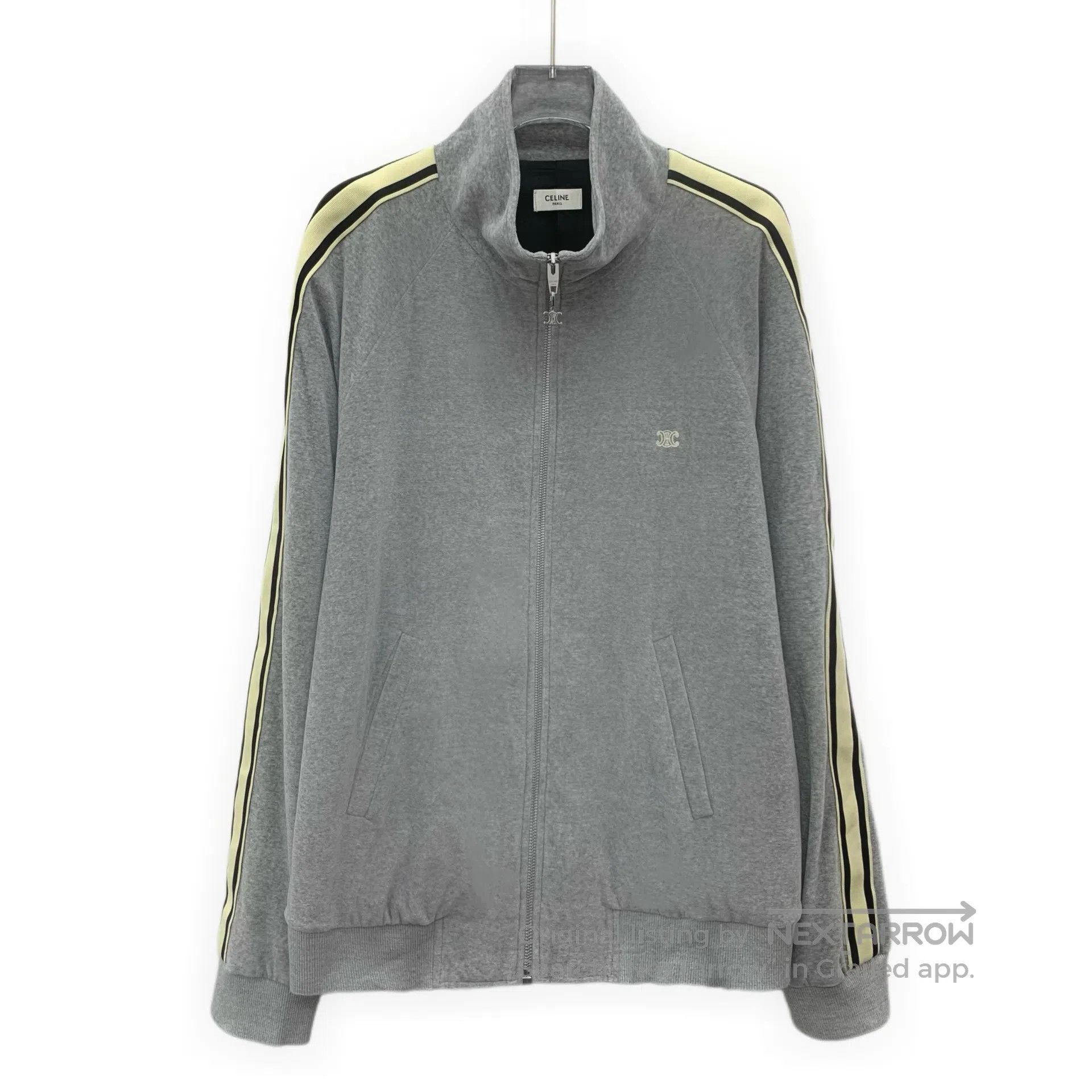 Celine Celine Grey Triumph embroidery wool stand collar zip long- Size US XXL / EU 58 / 5 - 1 Thumbnail