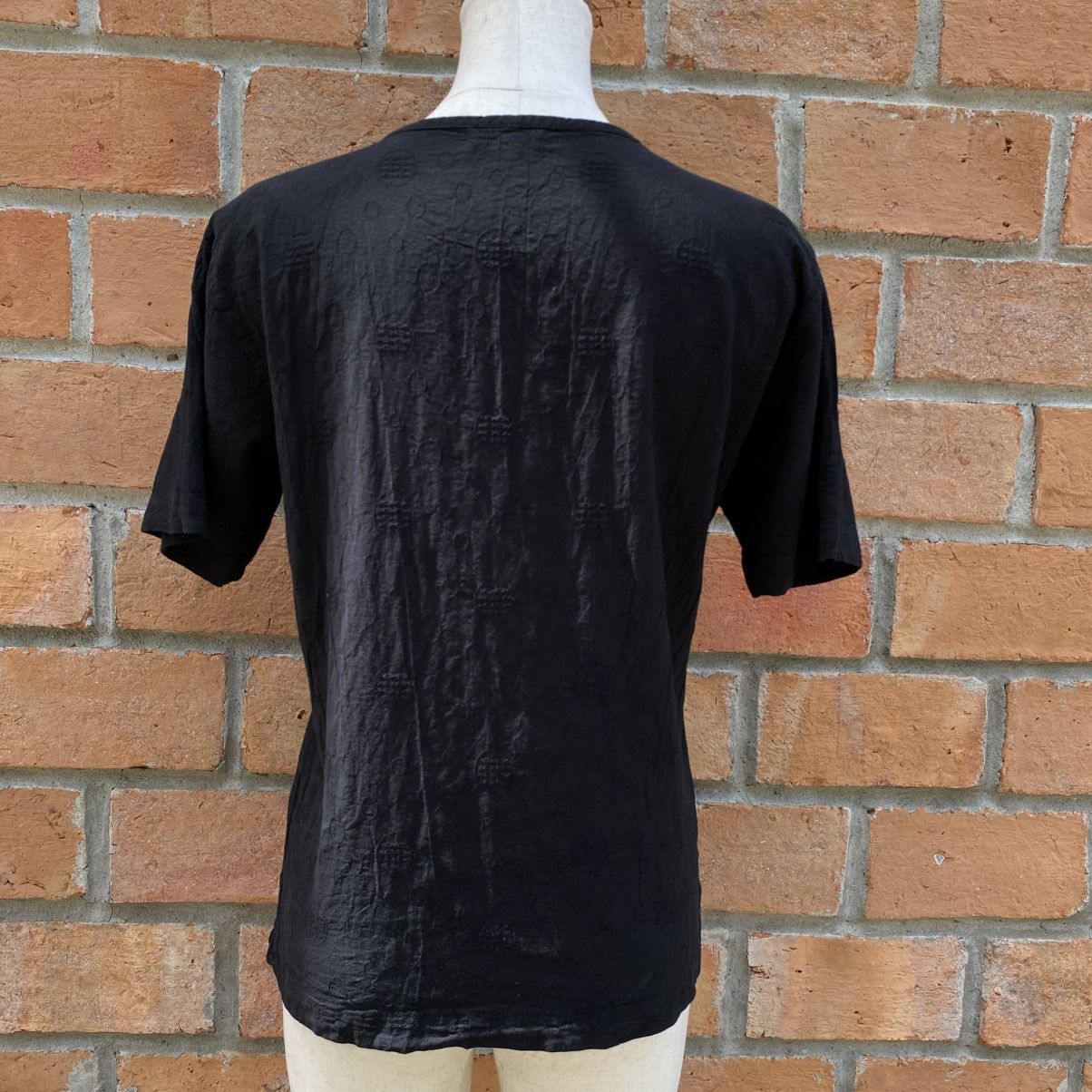 Issey Miyake Plantation Black Textured Short Sleeve Blouse Size S / US 4 / IT 40 - 14 Thumbnail