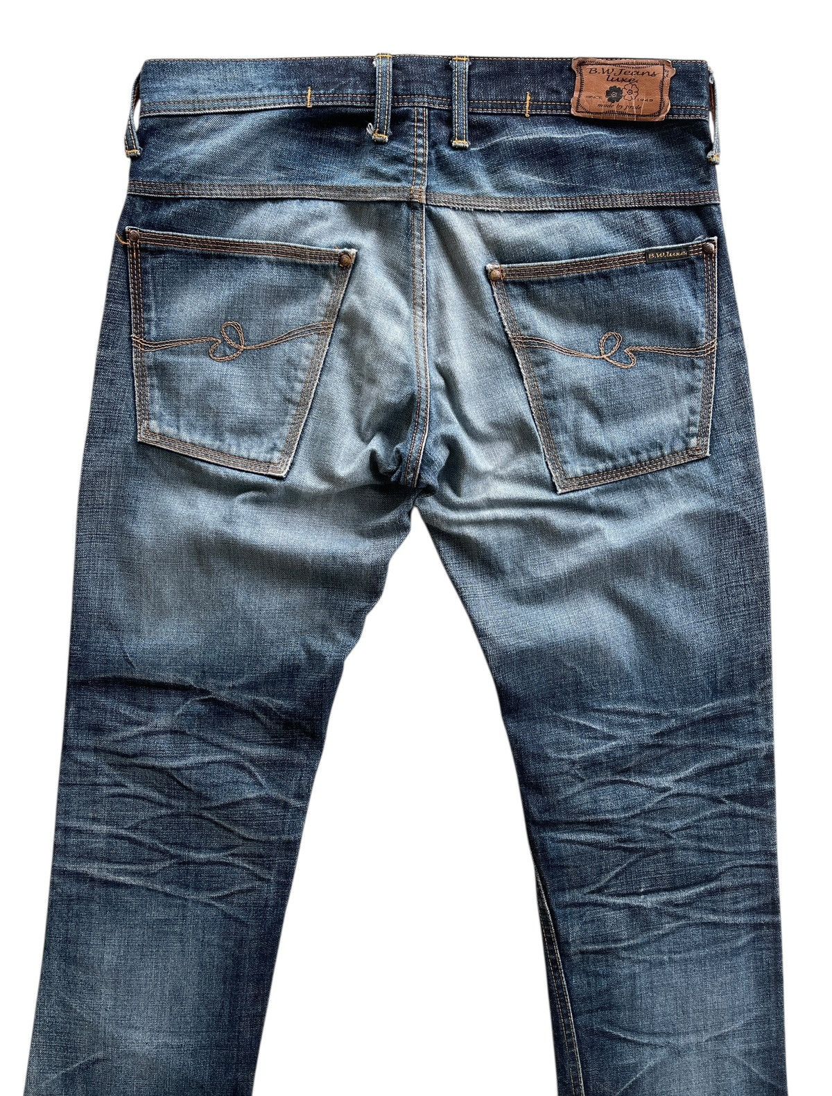 Japanese Brand Vintage Blue Way Distressed Flare Denim Jeans Size US 33 - 4 Thumbnail