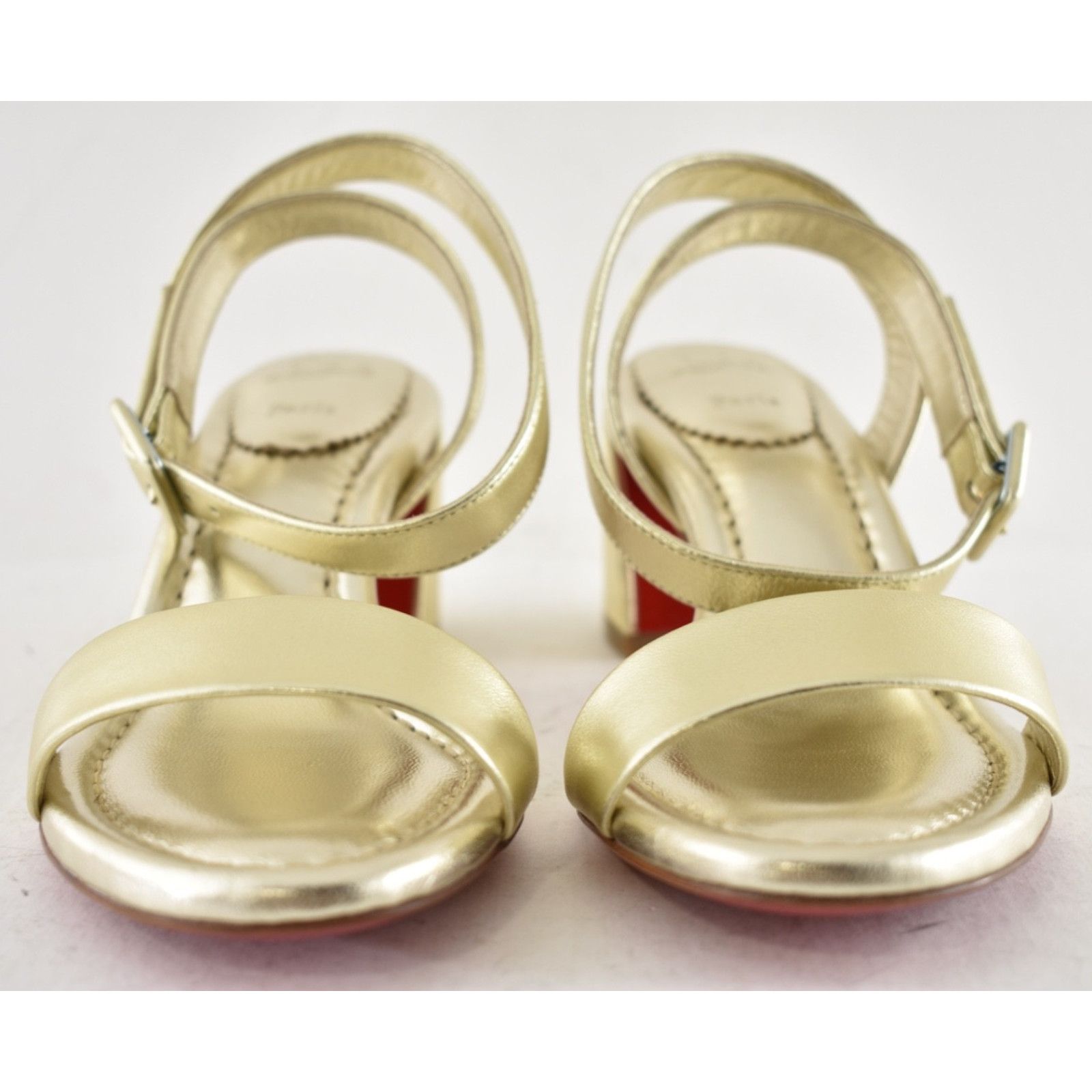 Christian Louboutin Christian Louboutin Miss Sabina 55 Platine Ankle Strap36.5 Size US 6.5 / IT 36.5 - 7 Thumbnail