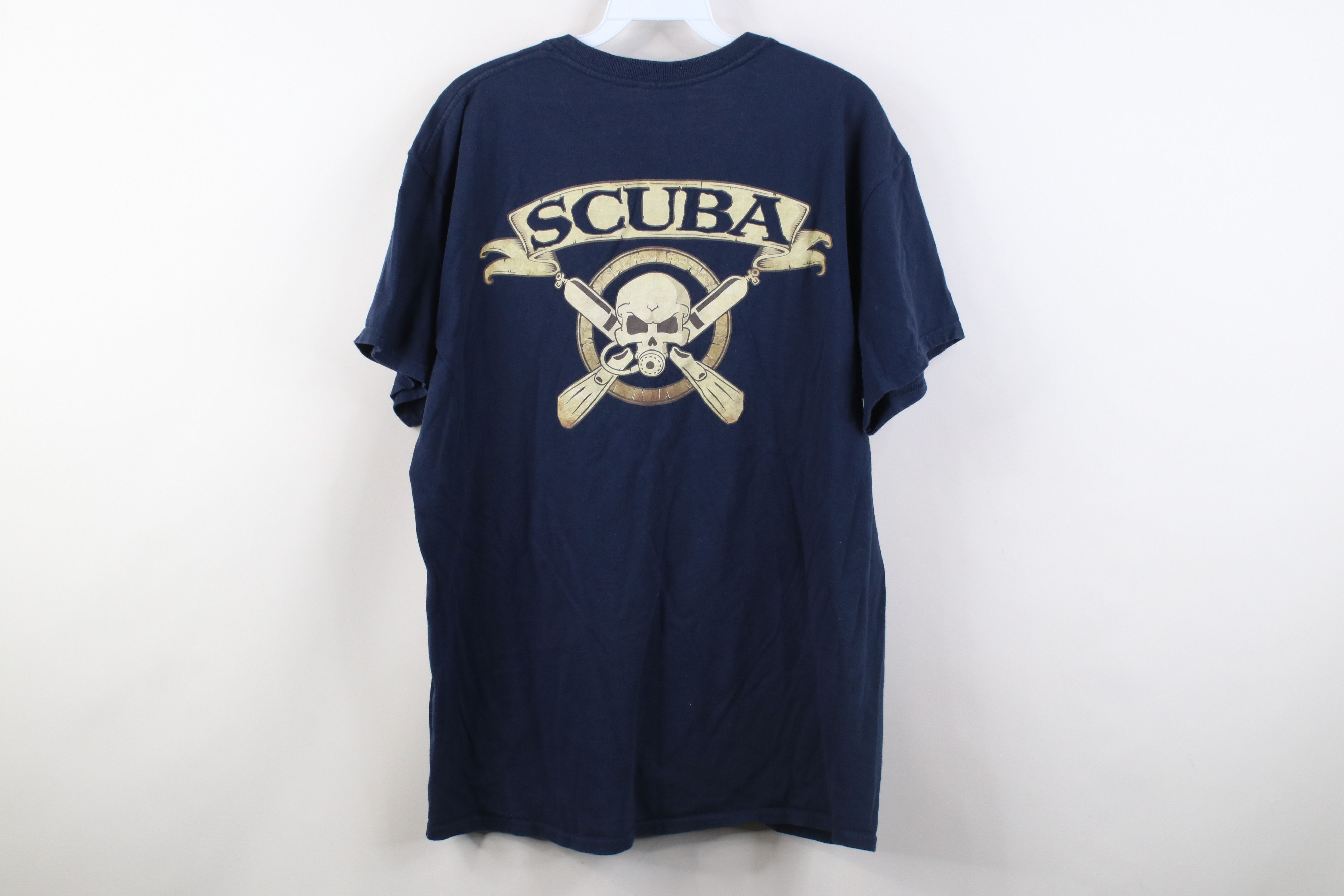 Vintage Vintage 90s Y2K Streetwear Skull Scuba Diving T-Shirt Size US L / EU 52-54 / 3 - 11 Thumbnail