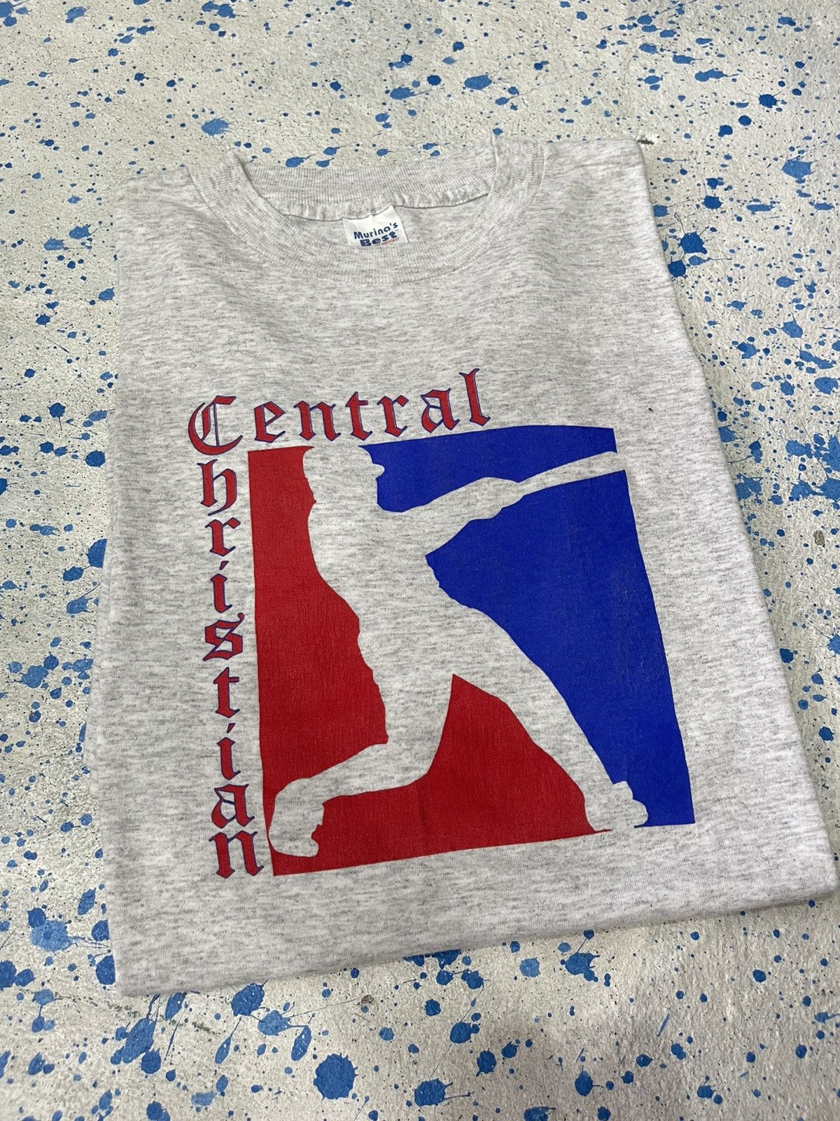 MLB Rare 90s Central Christian Parody Baseball MLB T-Shirt Size US XL / EU 56 / 4 - 1 Thumbnail