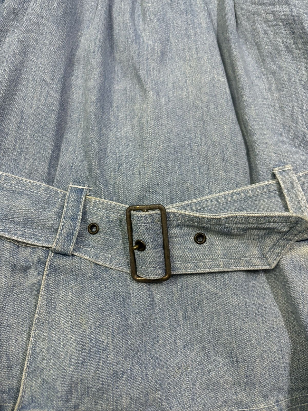 Hysteric Glamour Vintage Japanese Brand Wash Flare Pleated Denim Mini Skirt Size 24" / US 00 / IT 34 - 4 Thumbnail