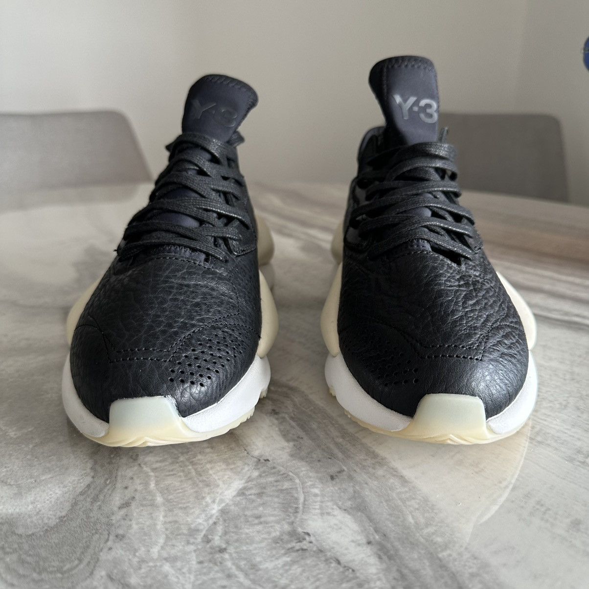 Adidas × Y-3 adidas Y-3 Kaiwa Black / Off-White / Bliss Sneakers Size US 8 / EU 41 - 3 Thumbnail