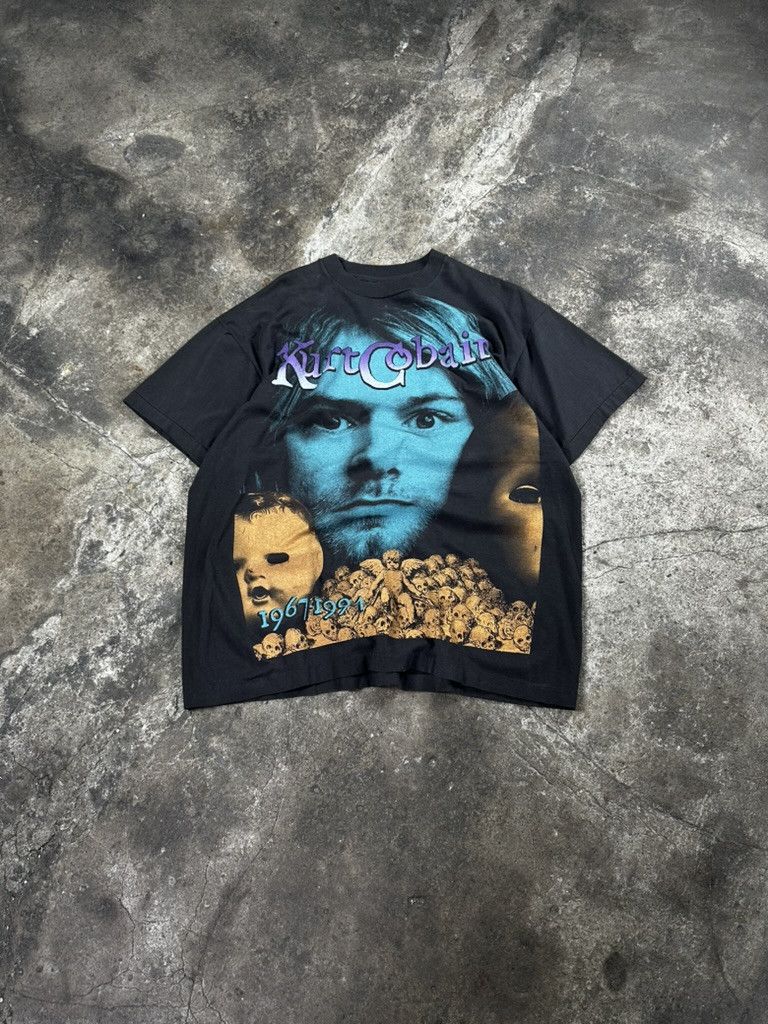 Band Tees 90s Vintage Kurt Cobain Nirvana Fullprint Rock Grunge Tee Size US XL / EU 56 / 4 - 1 Thumbnail