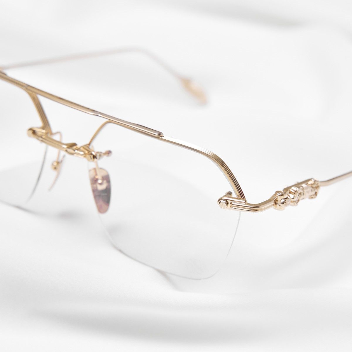 Chrome Hearts CHROME HEARTS FLUID MATTE GOLD PLATED/GOLD PLATED GLASSES Size ONE SIZE - 3 Thumbnail
