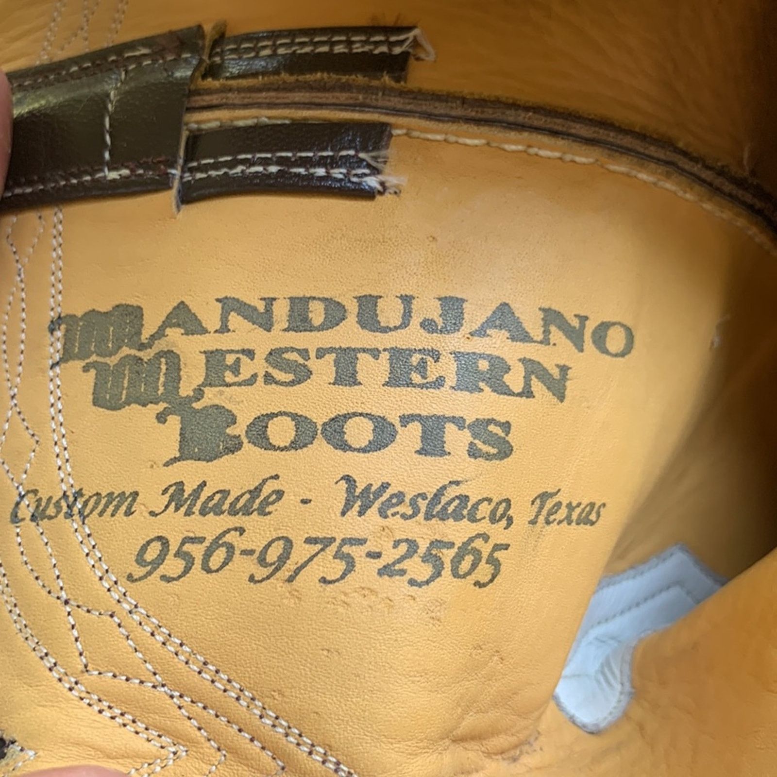 Vintage Mandujano custom made cowboy western boots Size US 8 / IT 38 - 11 Thumbnail