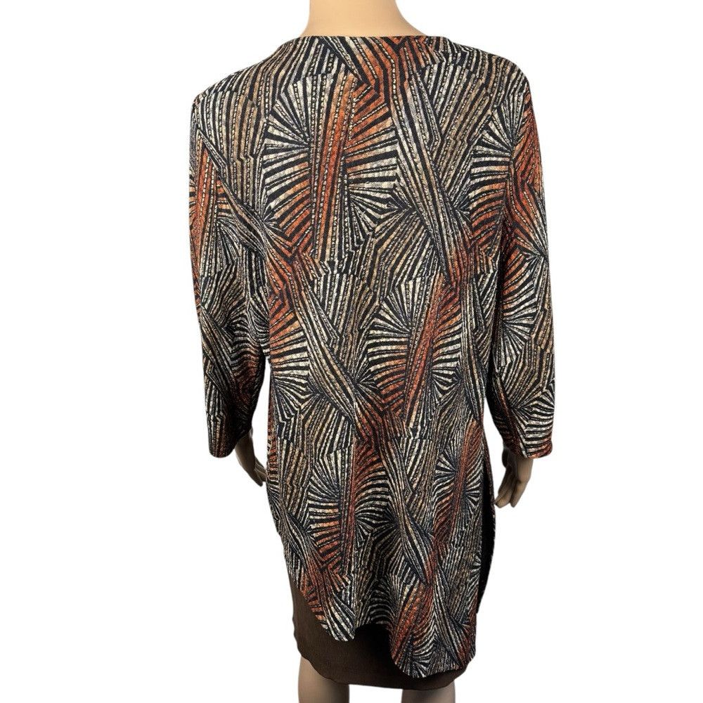 Chicos Chico's Travelers Asymmetrical 3/4 Sleeve Tunic Top Size 2 Size L / US 10 / IT 46 - 4 Thumbnail
