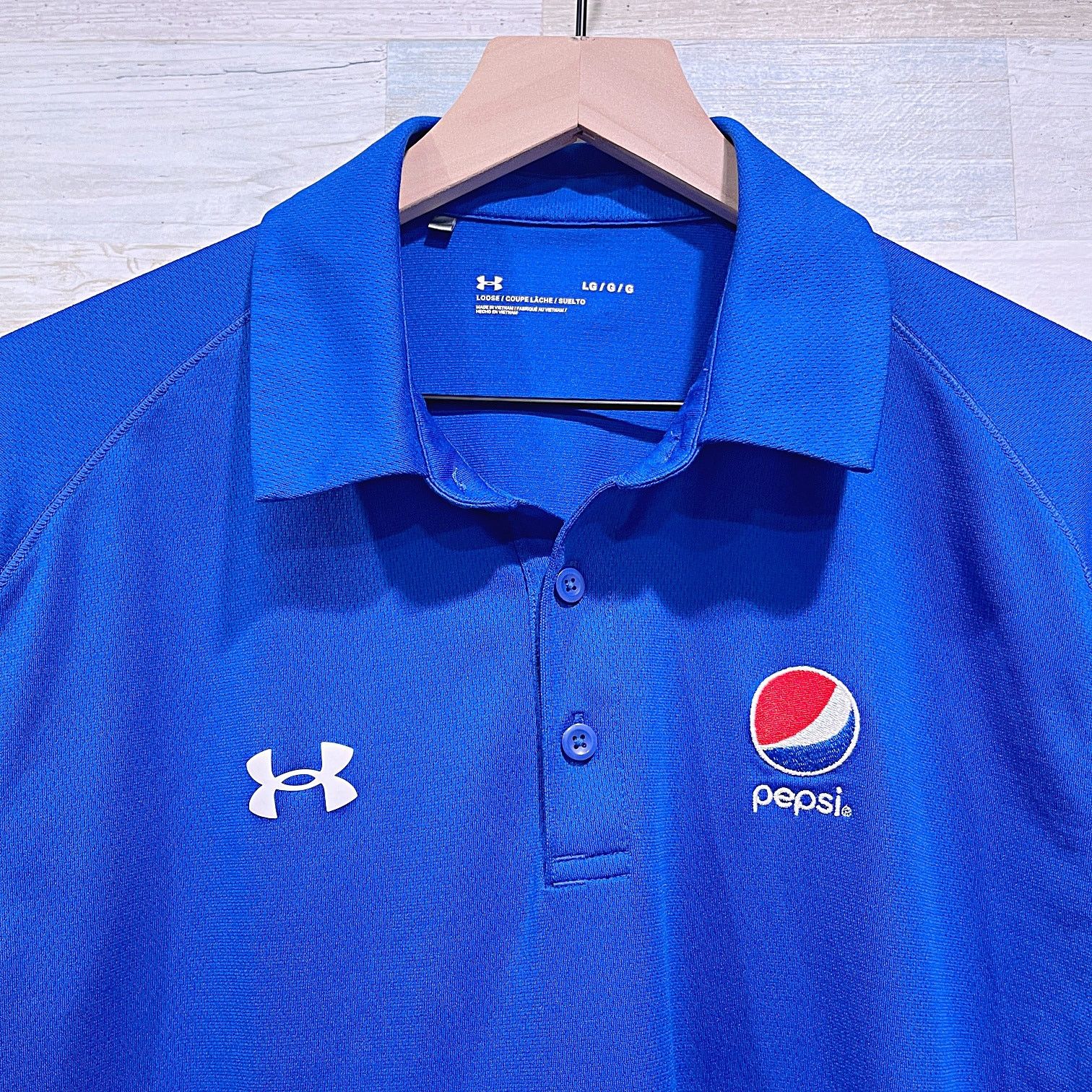 Pepsi × Under Armour PEPSI Under Armour Employee Polo Blue Mens Large Size US L / EU 52-54 / 3 - 2 Thumbnail
