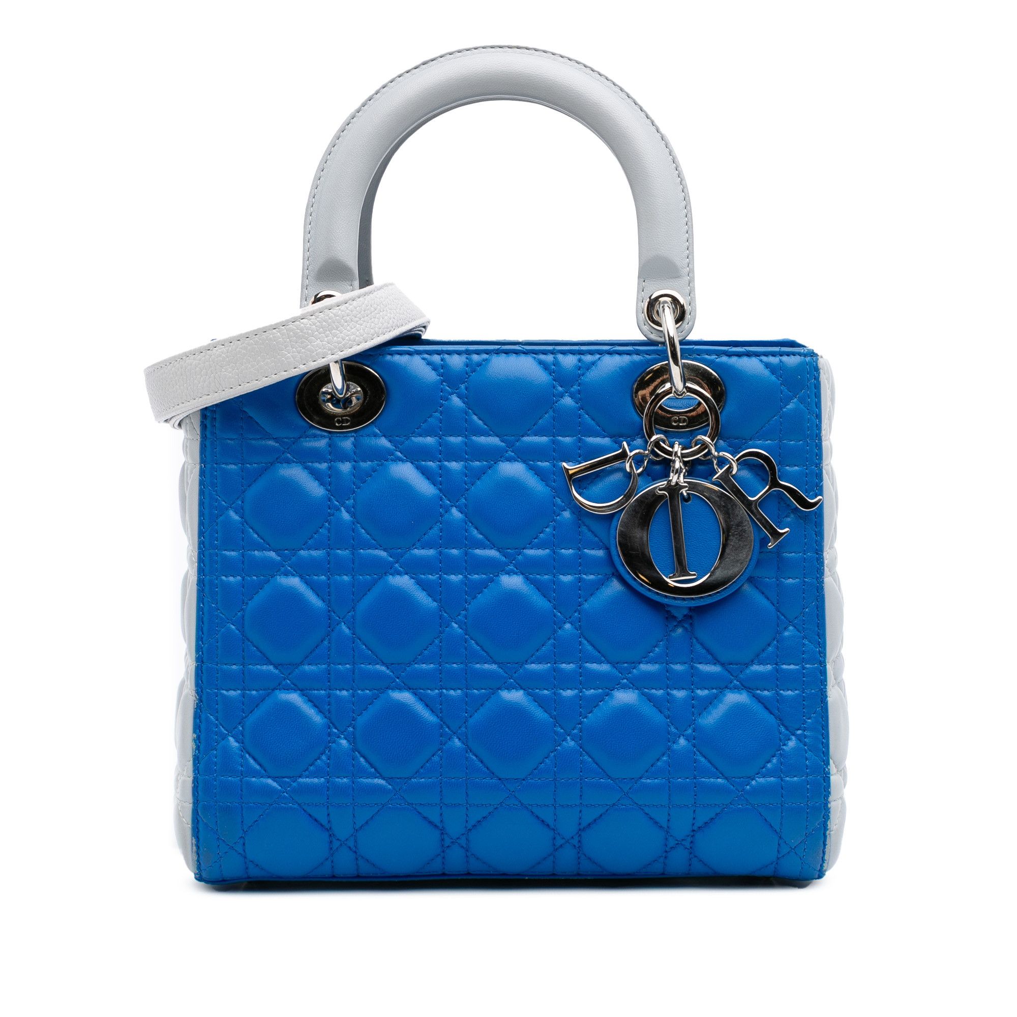 Dior Dior Medium Bicolor Lambskin Cannage Lady Dior Size ONE SIZE - 1 Thumbnail