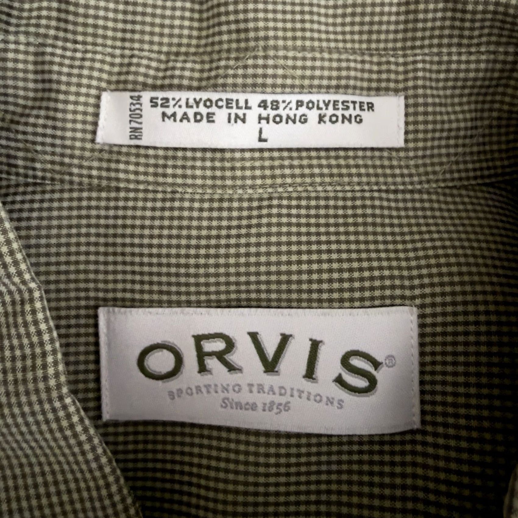 Orvis Orvis Shirt Mens Size L Long Sleeve Button Down Lyocell Blend Checkered Hka Size US L / EU 52-54 / 3 - 4 Thumbnail