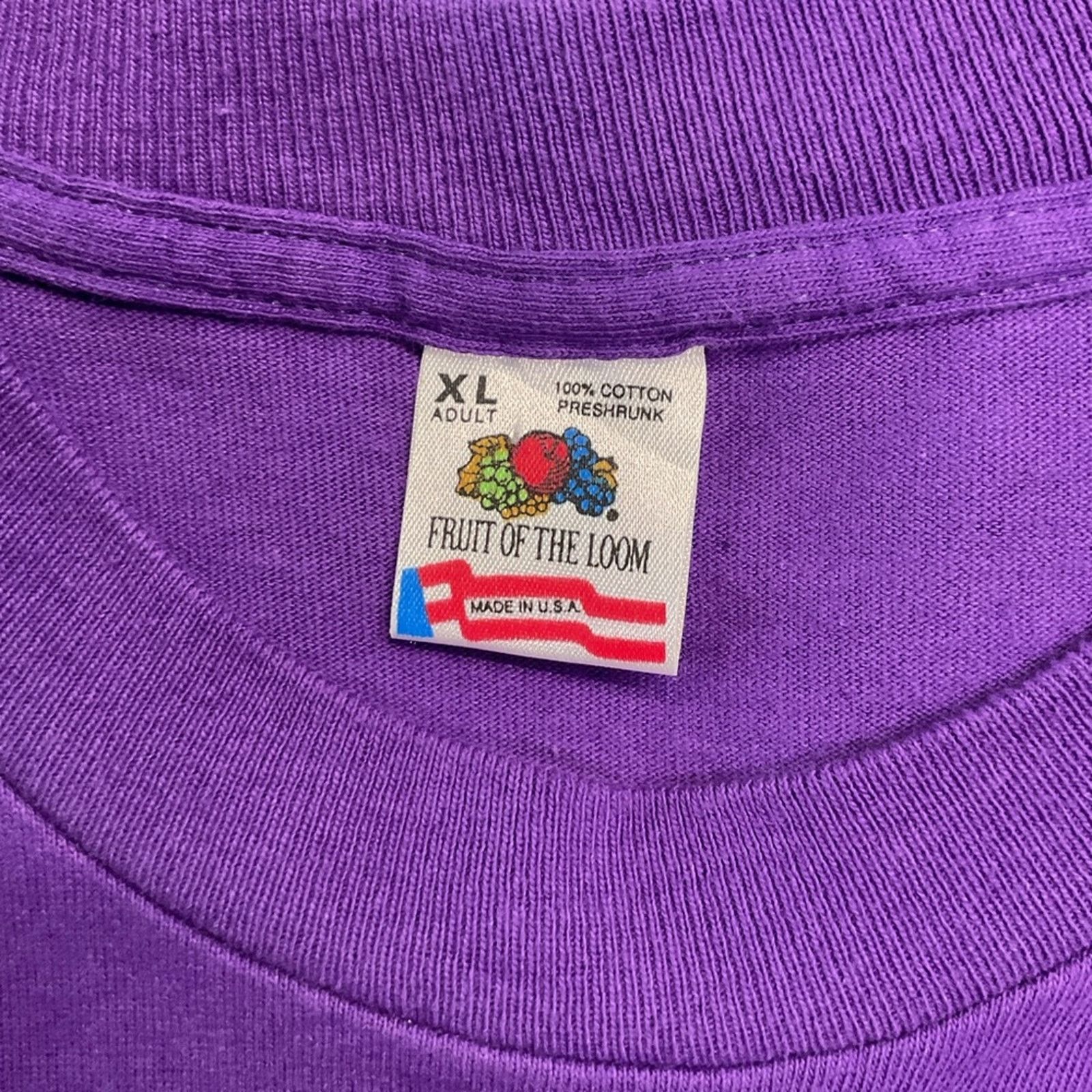 Fruit Of The Loom Vintage 90's Garfield Vikings NFL T-Shirt Size US XL / EU 56 / 4 - 3 Thumbnail
