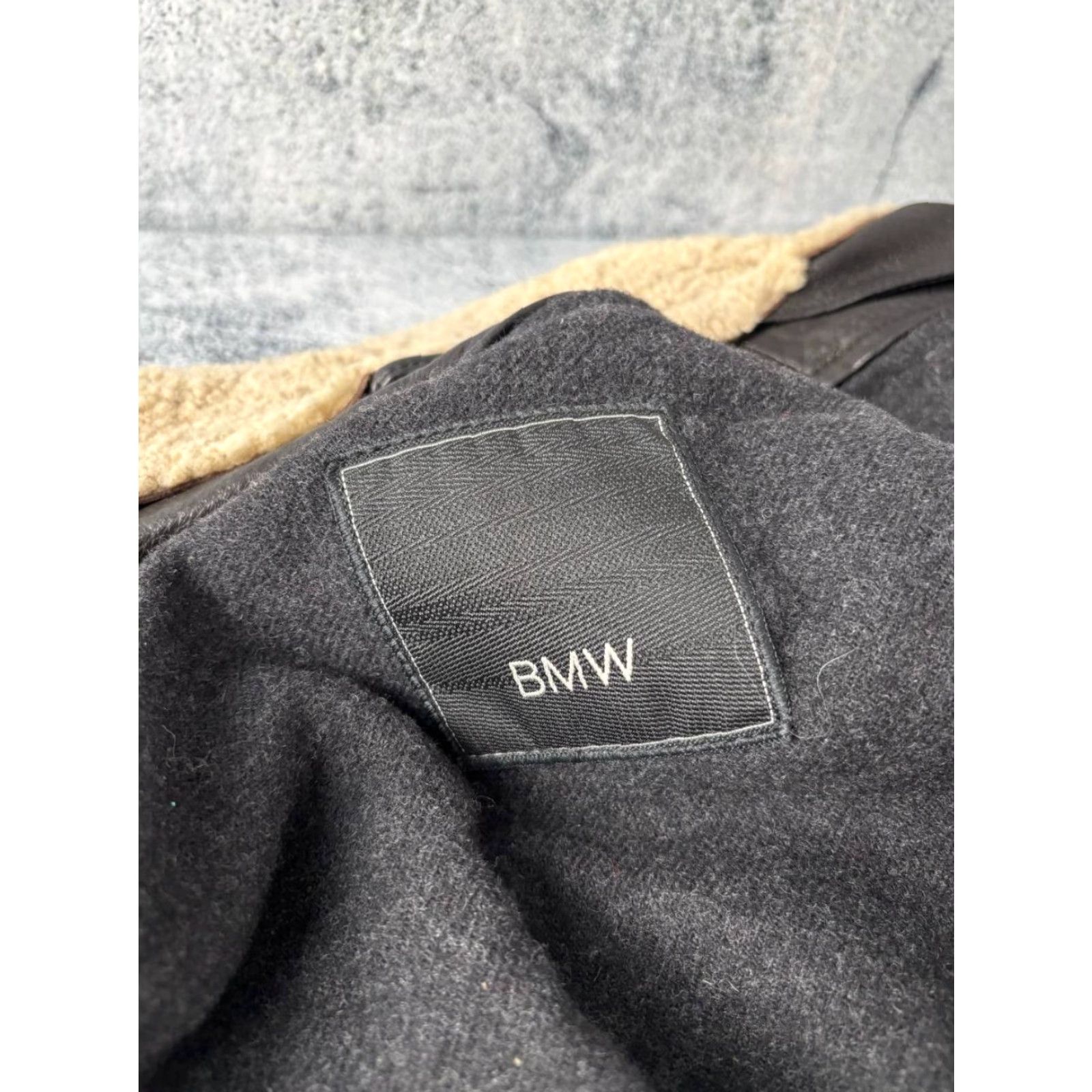 BMW BMW Jacket Mens Leather Black M Acetate Lining Breathable Full Zip Button Up Regular Unisex? Size US M / EU 48-50 / 2 - 3 Thumbnail