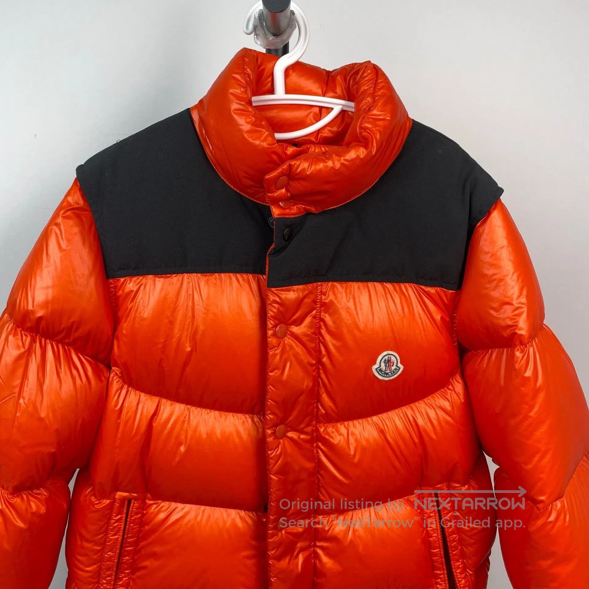 Moncler Moncler Orange Patchwork Chest Logo Two-Way Vest Down Jack Size US M / EU 48-50 / 2 - 3 Thumbnail