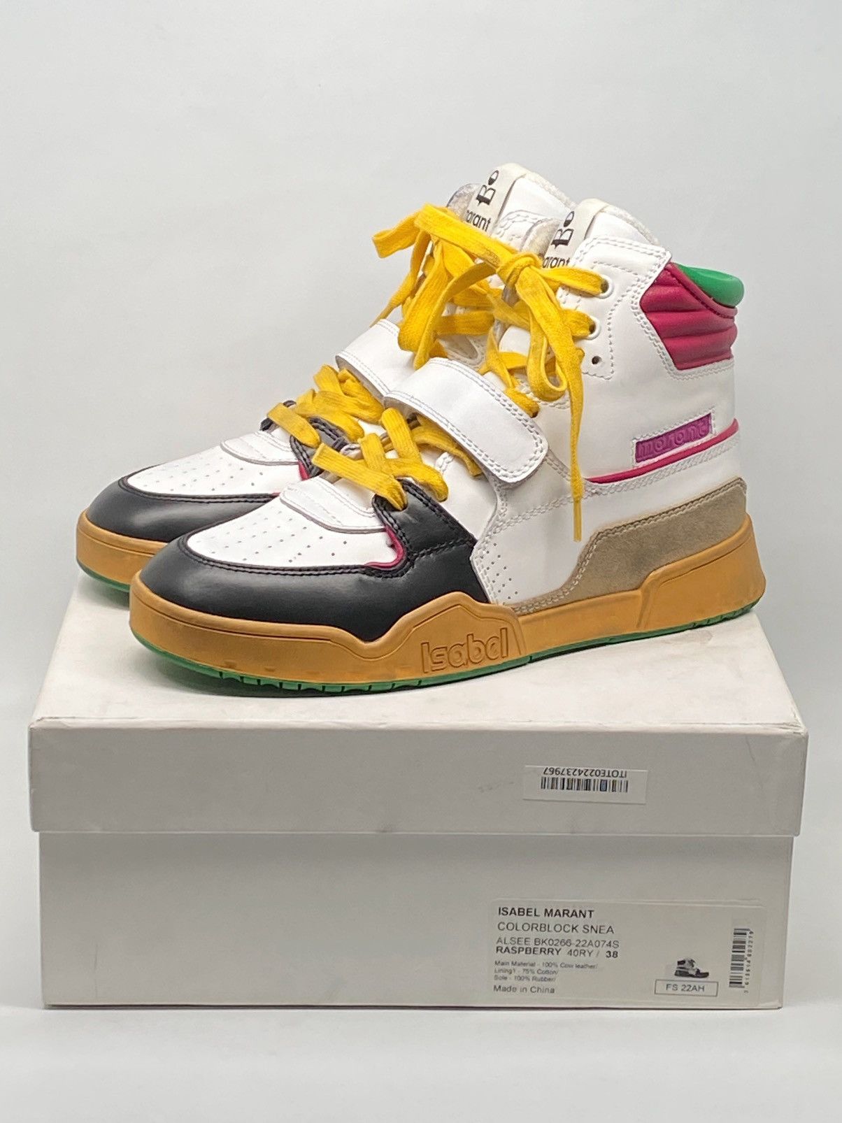 Isabel Marant Isabel Marant Distressed High Top Leather Sneakers size 6.5 Size US 6.5 / IT 36.5 - 14 Thumbnail