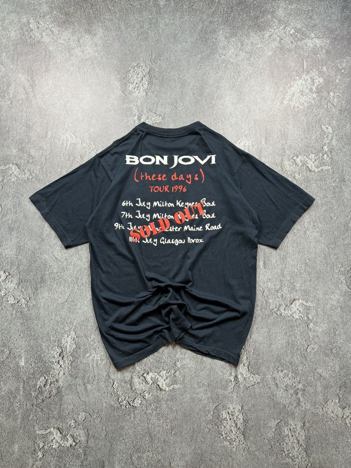 Japanese Brand × Rock T Shirt × Vintage Vintage 90s Bon Jovi tour 