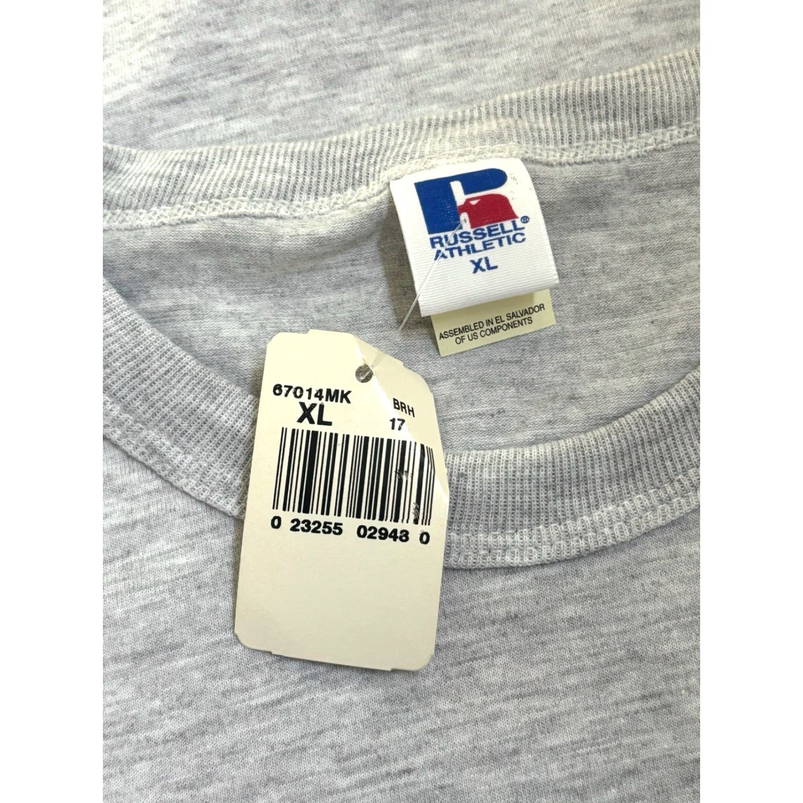 Russell Athletic VINTAGE Russell Athletic Crewneck T-Shirt Mens XL Deadstock NWT 90s Gray Cotton Blend 90s For the Long Run Mens Regular XL Shirt Size US XL / EU 56 / 4 - 3 Thumbnail