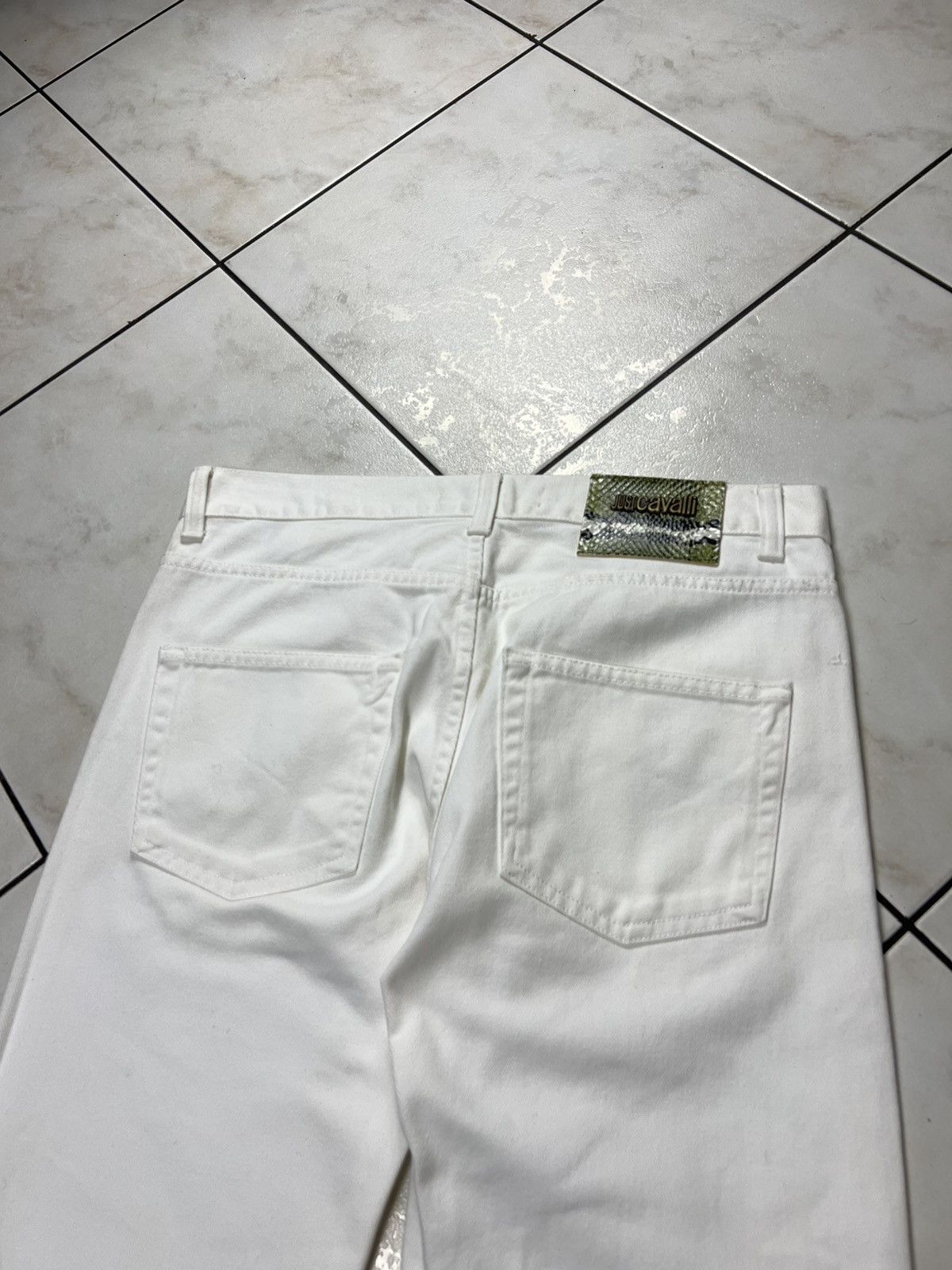 Roberto Cavalli Vintage Just Roberto Cavalli archive white denim jeans pants Size US 32 / EU 48 - 14 Thumbnail