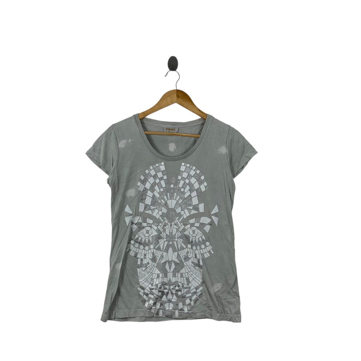 Diesel Vintage DIESEL ITALY Tribal Face Abstract Graphic Tee Shirt Size S / US 4 / IT 40 - 1 Thumbnail