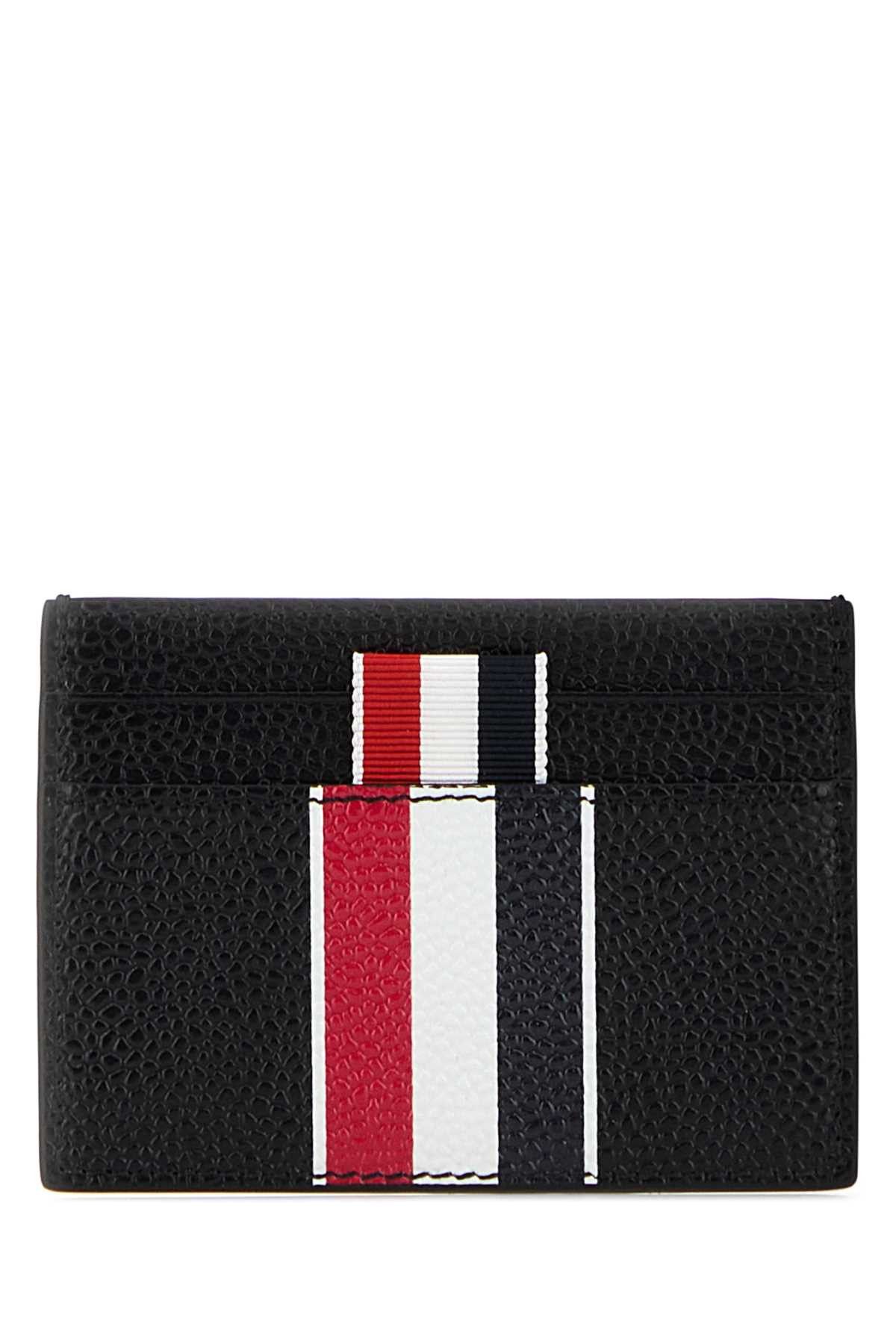 Thom Browne Black Leather Card Holder Size ONE SIZE - 1 Thumbnail