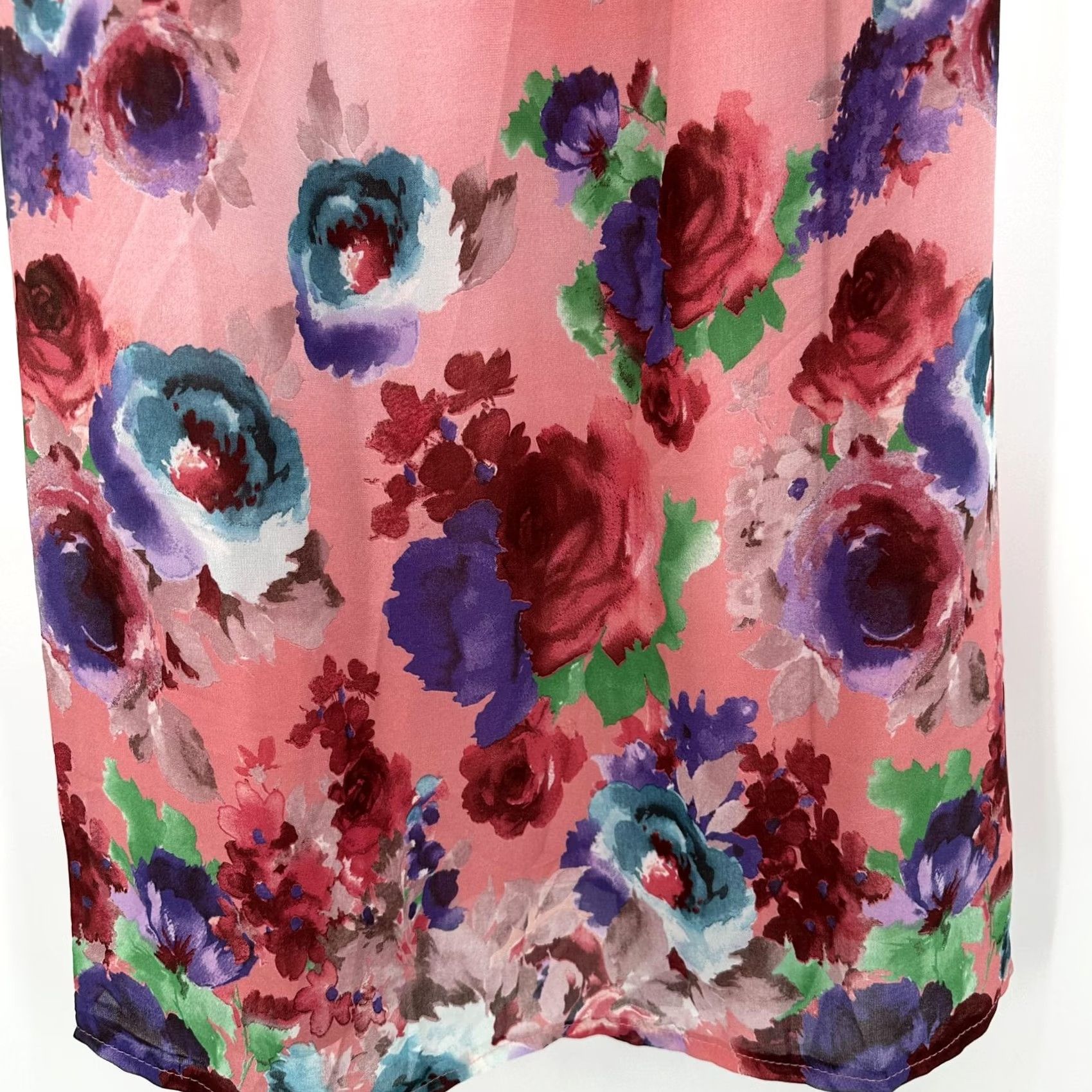 Vintage By Deep Los Angeles Floral Maxi Dress Womens M Pink Halter Braided Straps Size M / US 6-8 / IT 42-44 - 3 Thumbnail