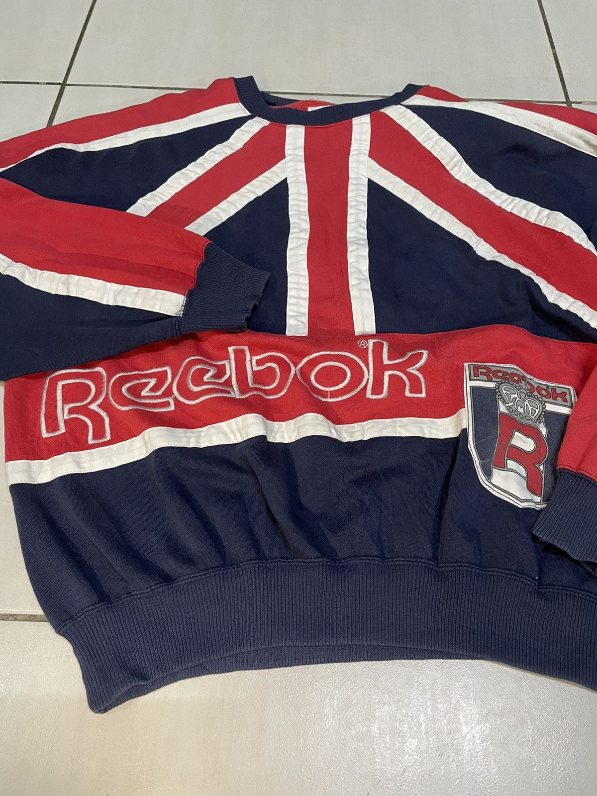 Reebok × Vintage Vintage Reebok sweater British flag rare 70’s read Size US M / EU 48-50 / 2 - 2 Thumbnail