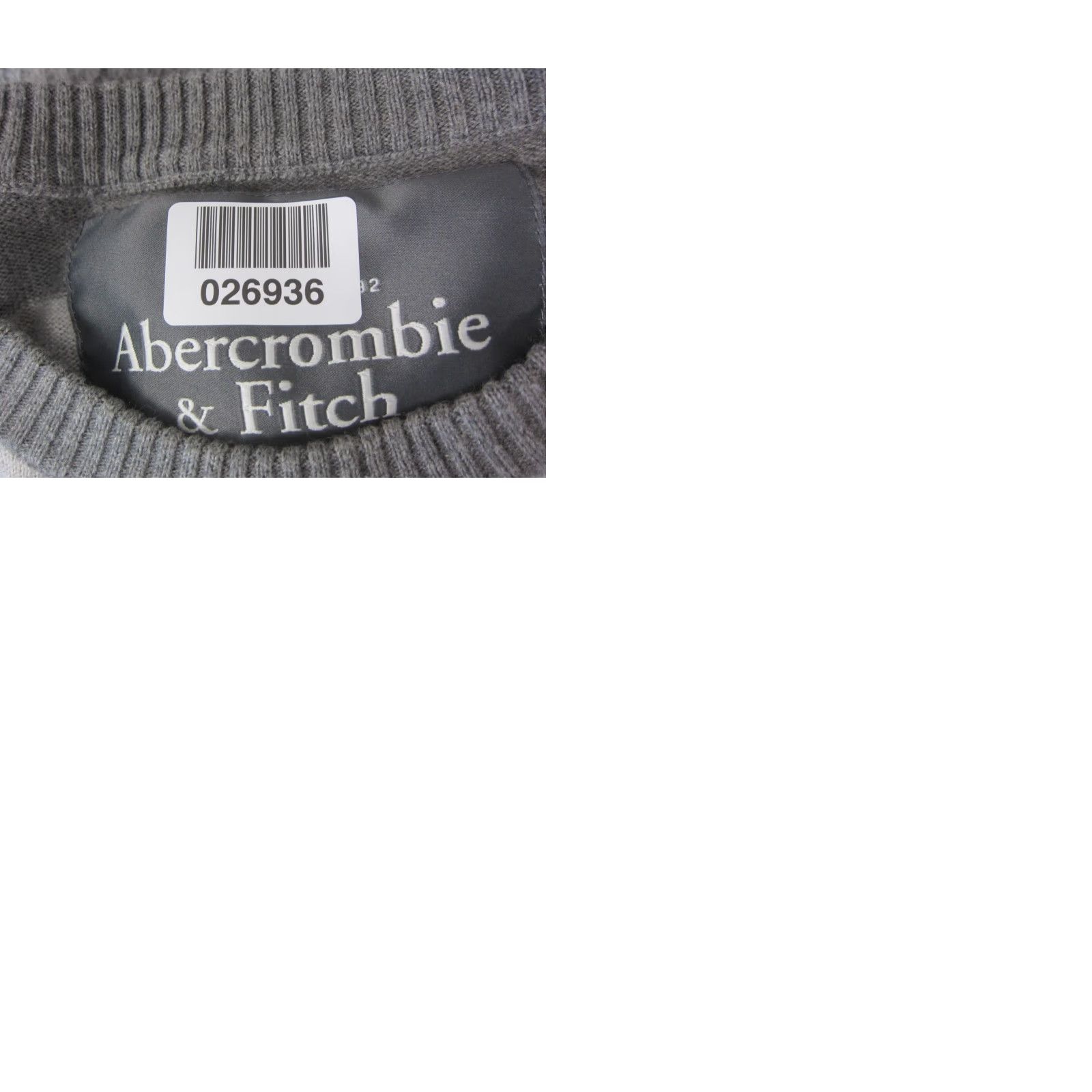 Abercrombie & Fitch Abercrombie Sweater Mens M Gray Striped Cotton Wool Knit 90s Slim Pullover Crew Neck Vintage Size US M / EU 48-50 / 2 - 9 Thumbnail