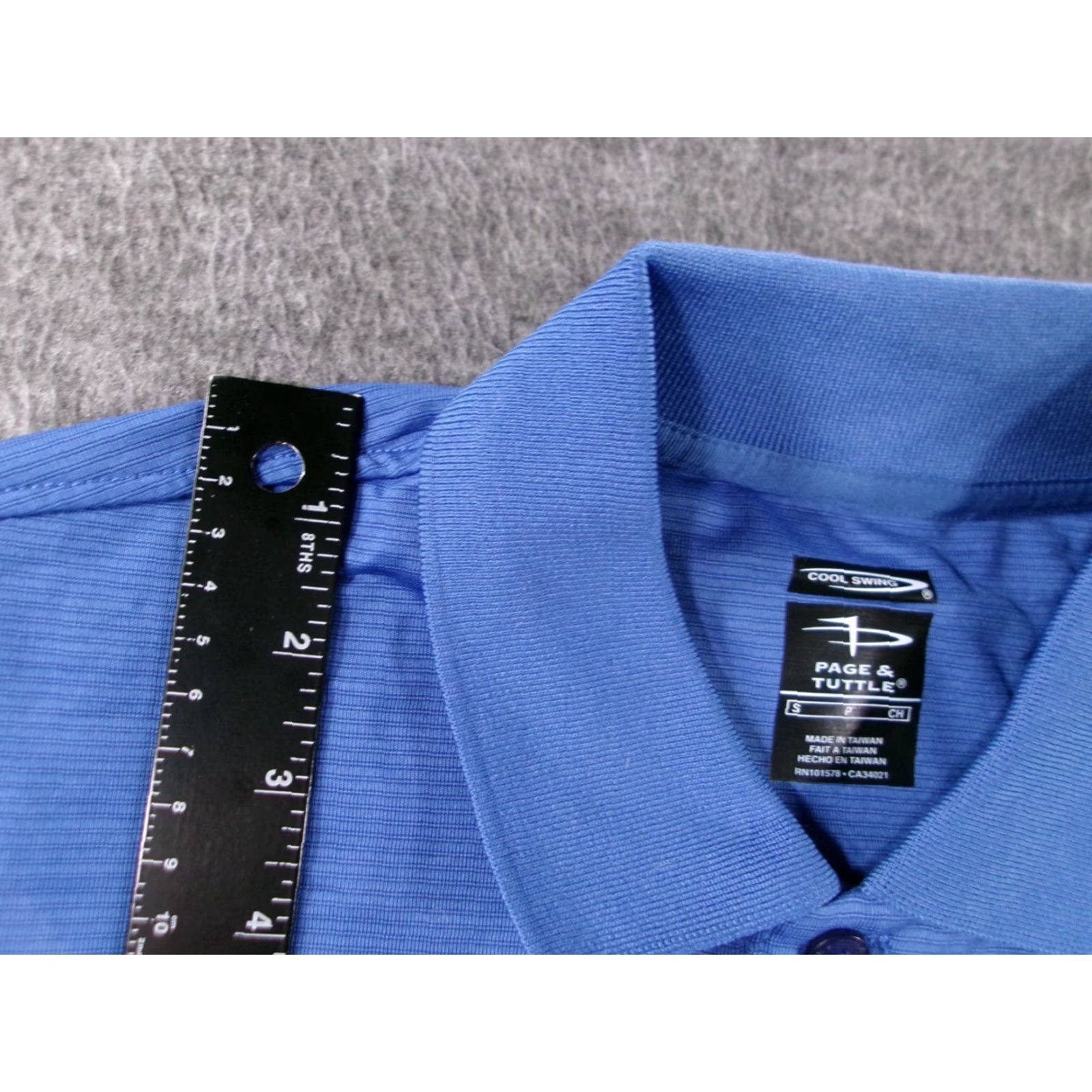 Vintage Page Tuttle Polo Shirt Men Small Blue Logo Embroidered Short Sleeve Collared 100% Polyester Size US S / EU 44-46 / 1 - 6 Thumbnail