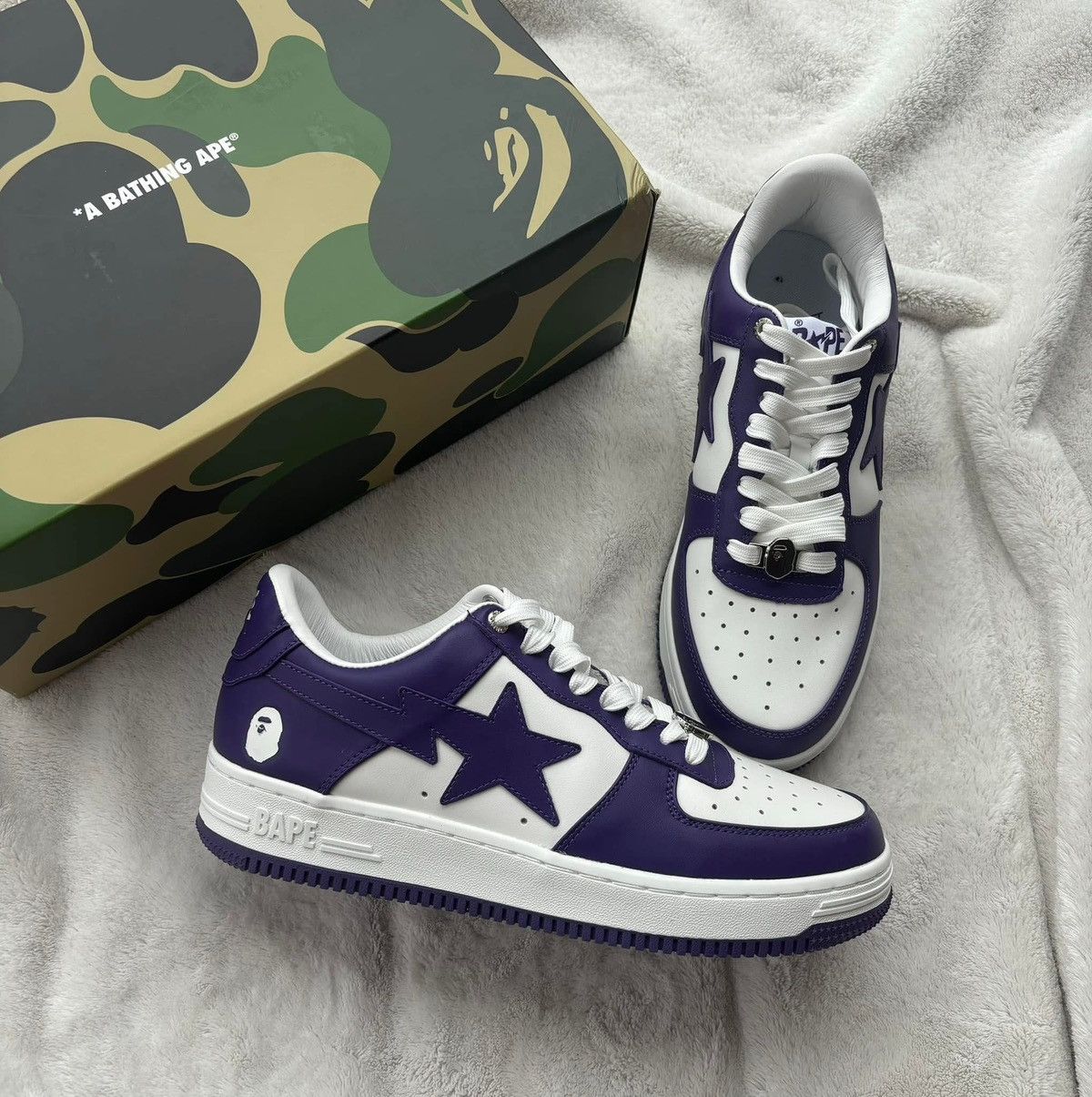 Bape Bape Sta Court Purple Sneakers Size US 9 / EU 42 - 1 Thumbnail