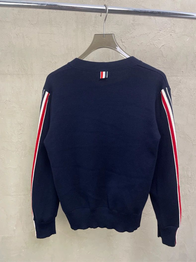 Thom Browne Thom browne Navy blue two-arm striped wool cardigan 2504-Ne Size US S / EU 44-46 / 1 - 2 Thumbnail