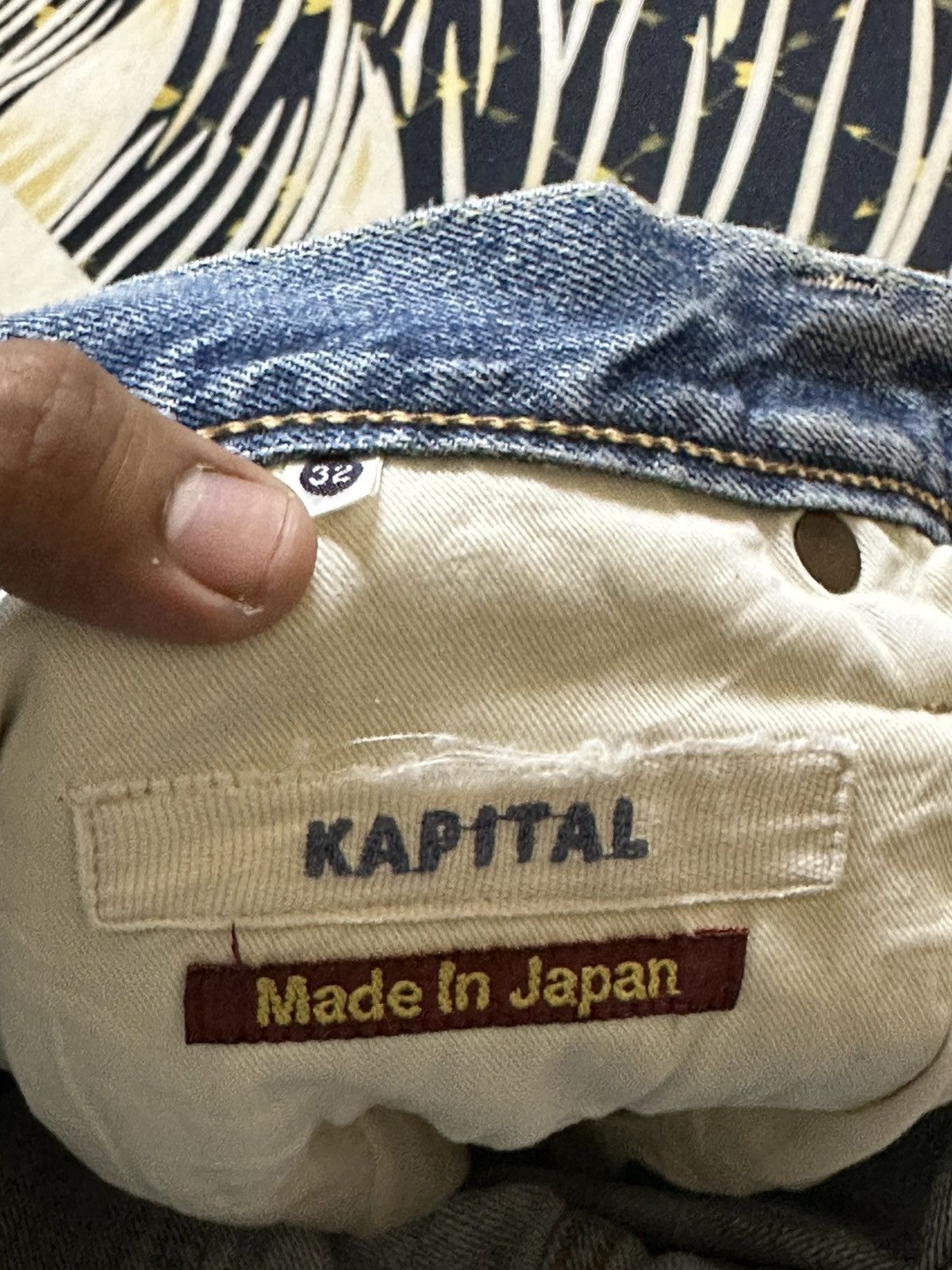 Kapital Vintage Kapital Selvedge Button Fly Faded Whiskers Denim Size US 30 / EU 46 - 8 Thumbnail