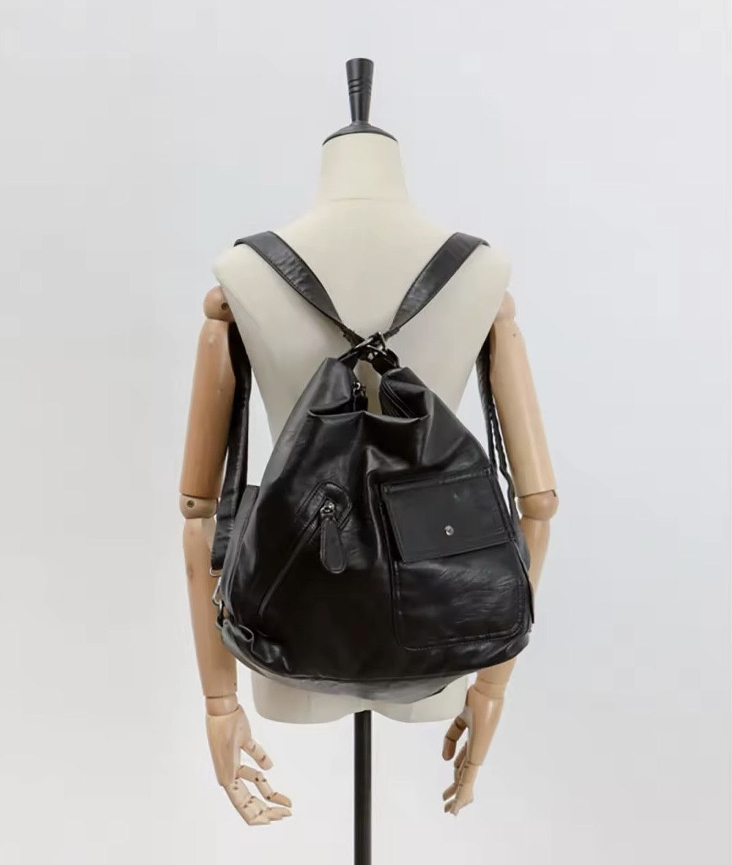 Vintage PU Leather Shoulder Bag Size ONE SIZE - 3 Thumbnail
