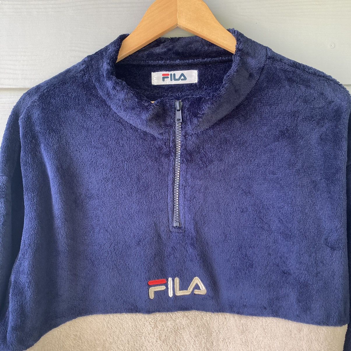 Fila Vintage 2000s Fila Multicolour Fleece Size L Size US L / EU 52-54 / 3 - 4 Thumbnail