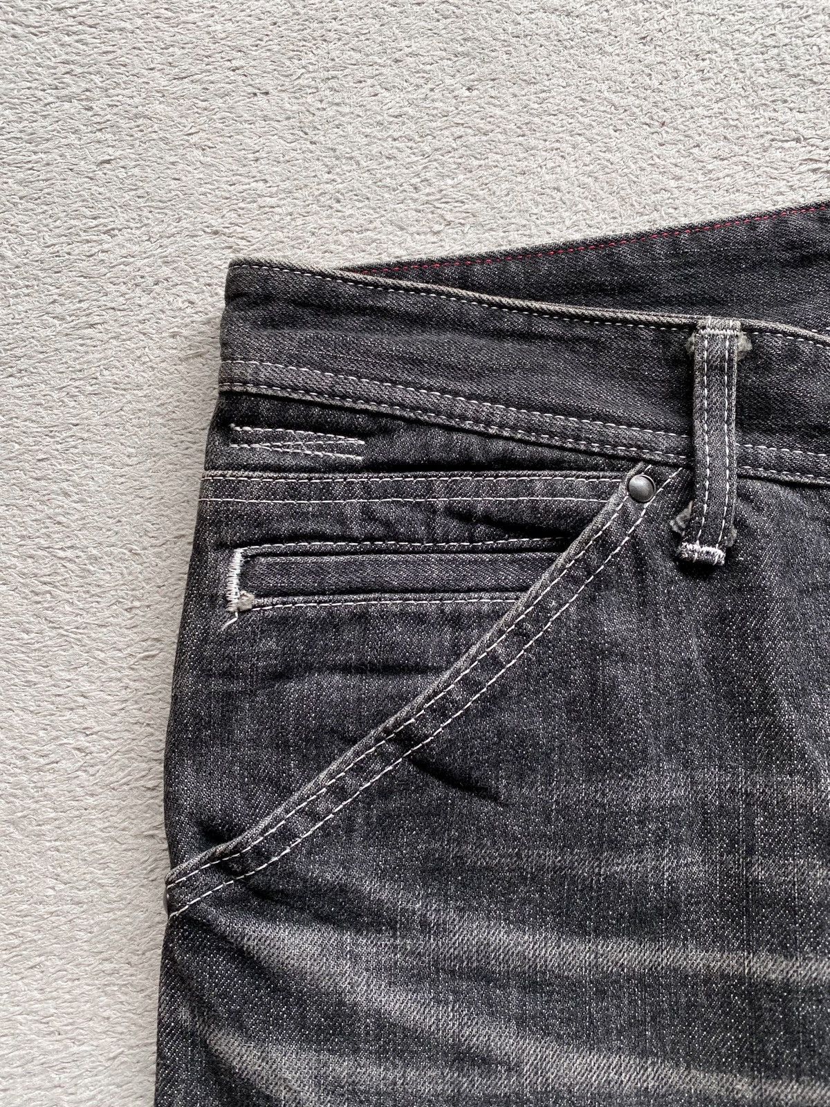 If Six Was Nine 💥Sick💥 Roen Wing Denim Flare Jeans Size US 31 - 10 Thumbnail
