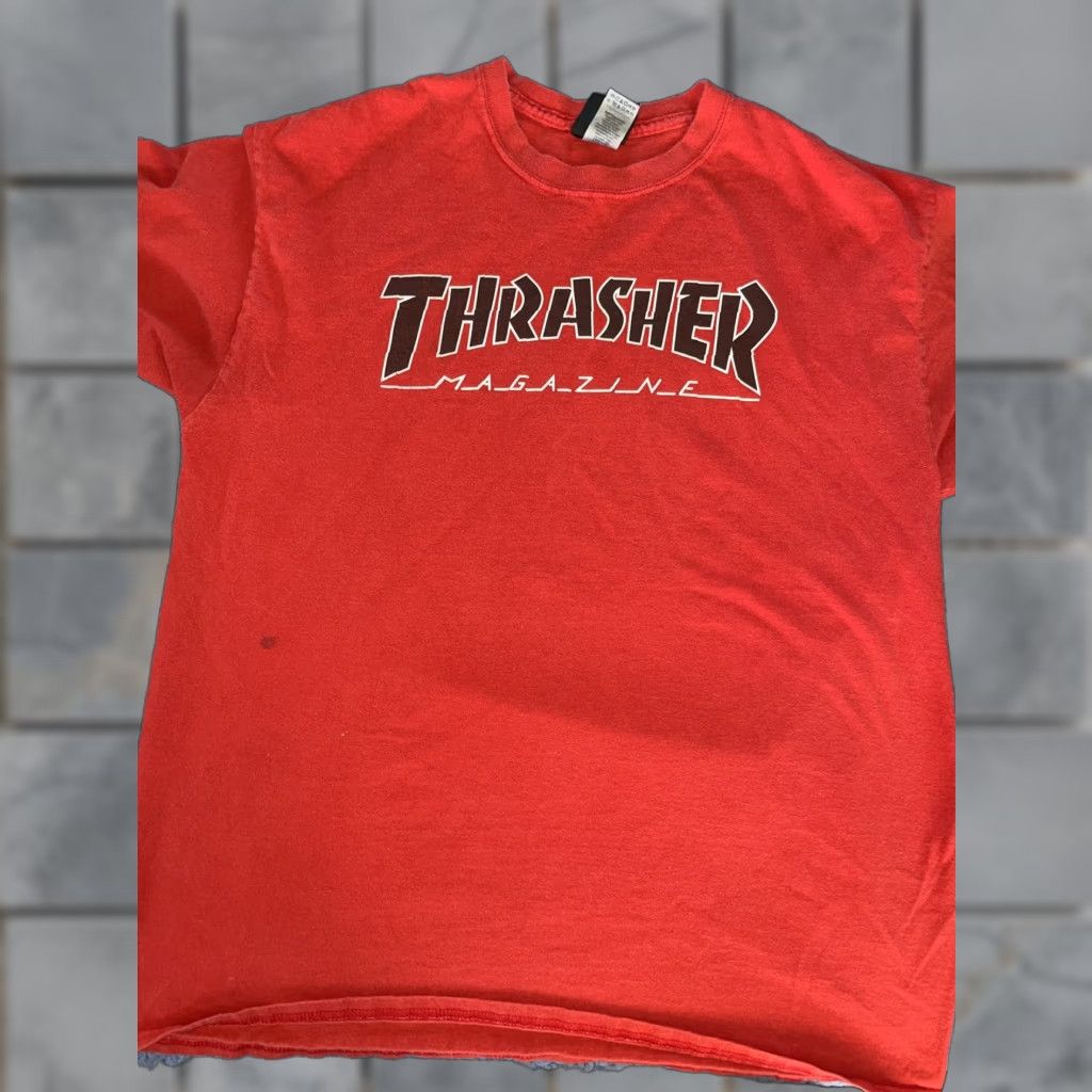 Thrasher VINTAGE Thrasher Magazinr T-Shirt Red Large Mens L Size US L / EU 52-54 / 3 - 1 Thumbnail