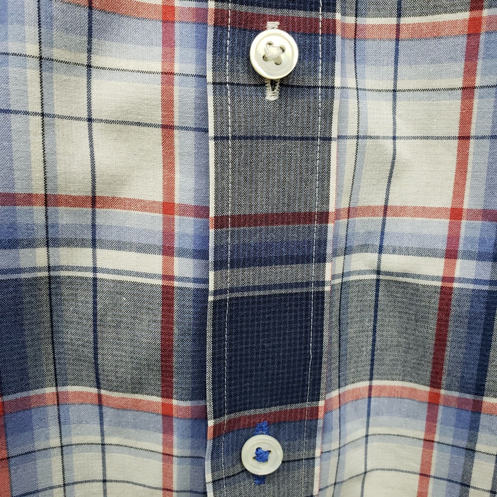 J.McLaughlin J. McLaughlin Contrast Collar Flip Cuff Shirt XL Plaid Check Size US XL / EU 56 / 4 - 7 Thumbnail