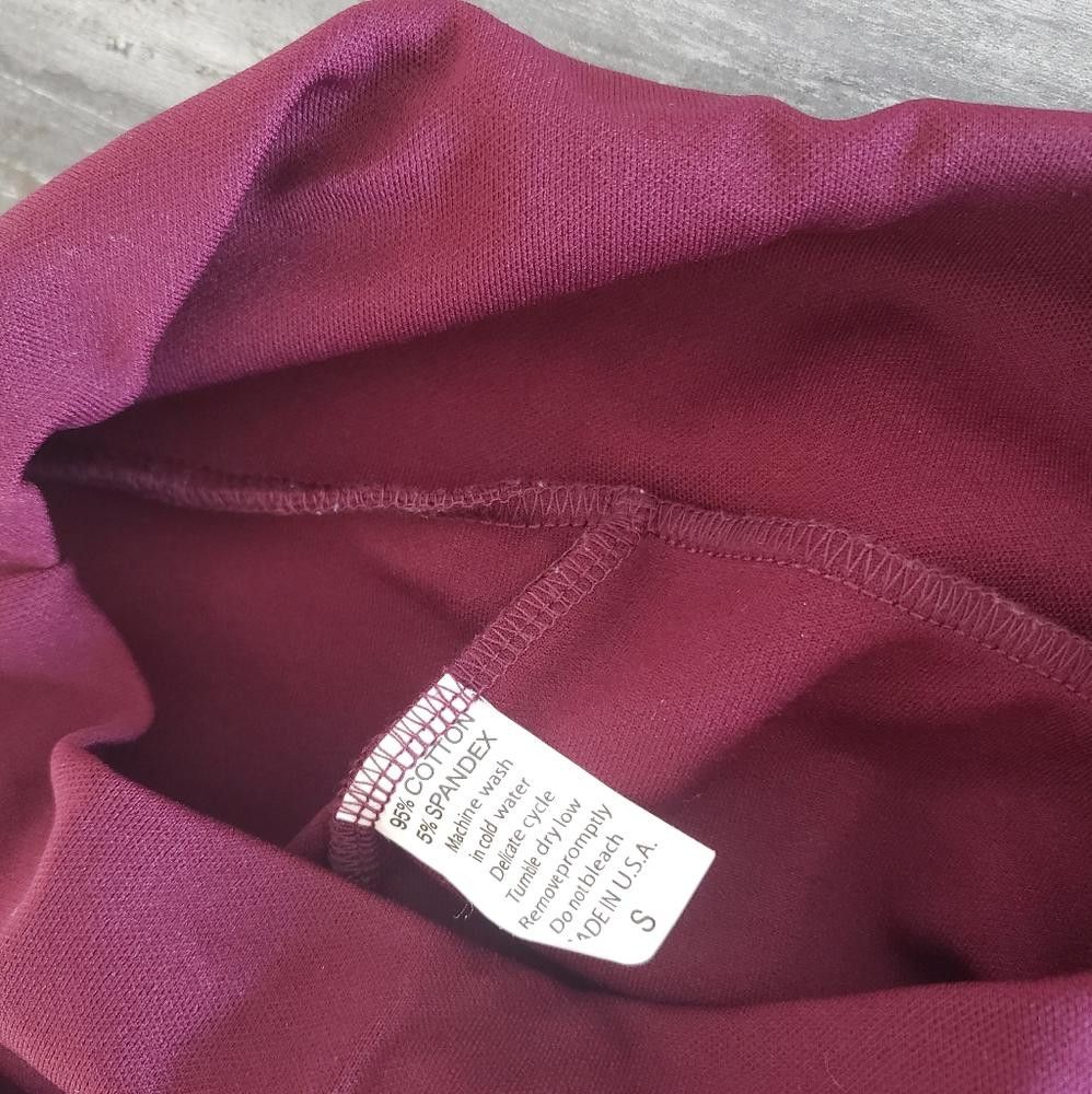Designer Dark Burgundy VS Pink Athletic Legging Size 28" / US 6 / IT 42 - 3 Thumbnail