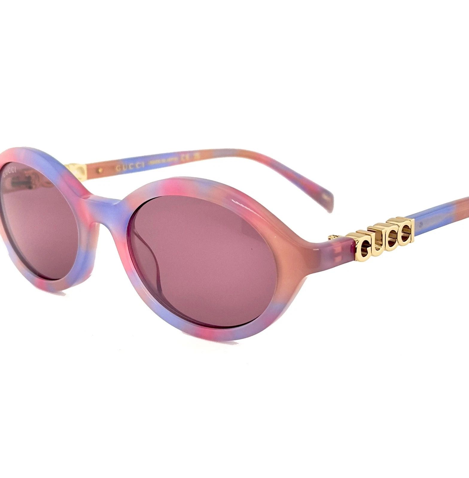 Gucci GUCCI 2153 Gg2153S Pink Violet Oval Narrow Sunglasses 005 Size ONE SIZE - 9 Thumbnail