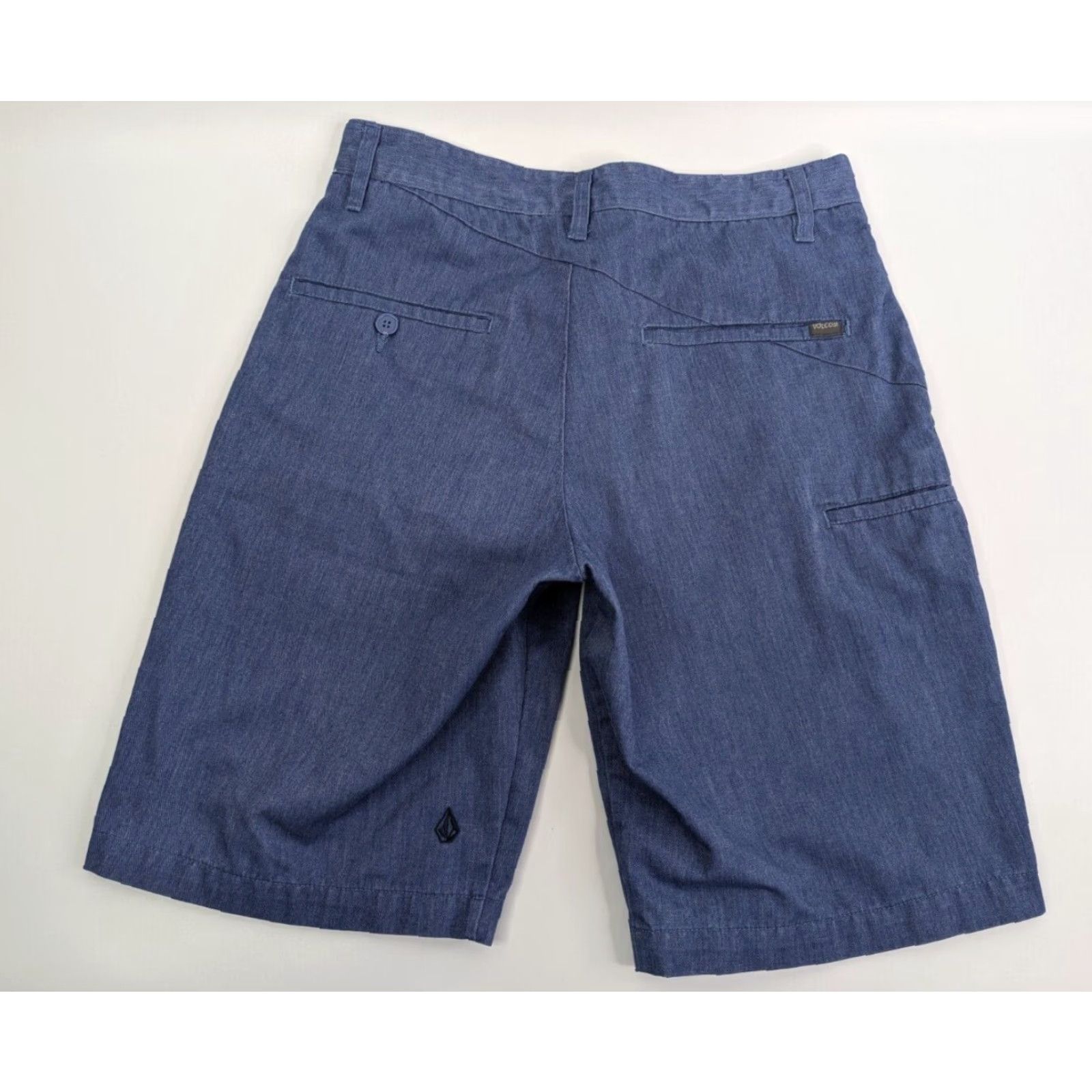 Volcom Volcom Shorts Men's 28 Blue Flat Front Chino Cargo Logo Pockets Regular - Outdoor Skater Casual Workwear Size US 28 / EU 44 - 2 Thumbnail