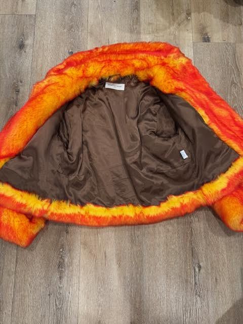 Dries Van Noten Dries Van Noten Orange Faux Fur Jacket FW19 Size US S / EU 44-46 / 1 - 12 Thumbnail