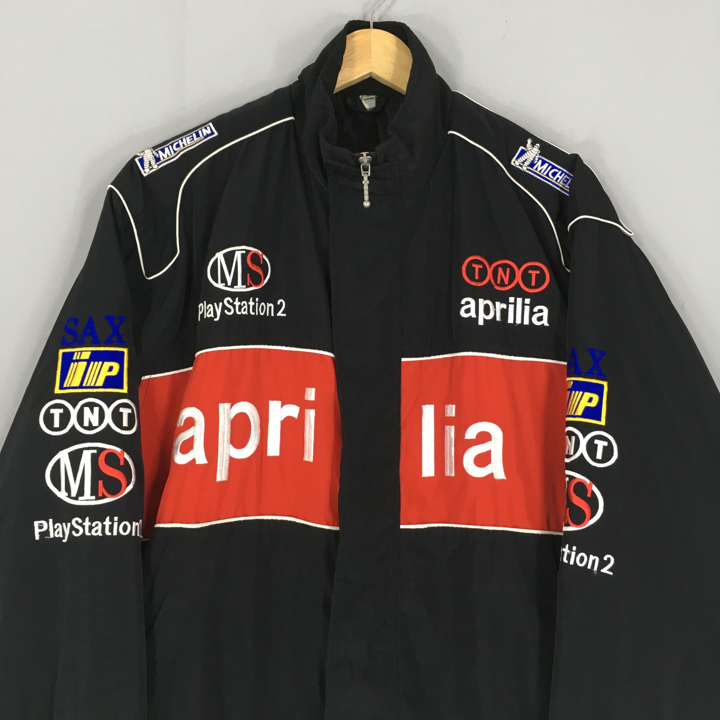 Vintage RARE Vintage Aprilia Motorsports Racing Team Jacket Large Size US L / EU 52-54 / 3 - 2 Thumbnail