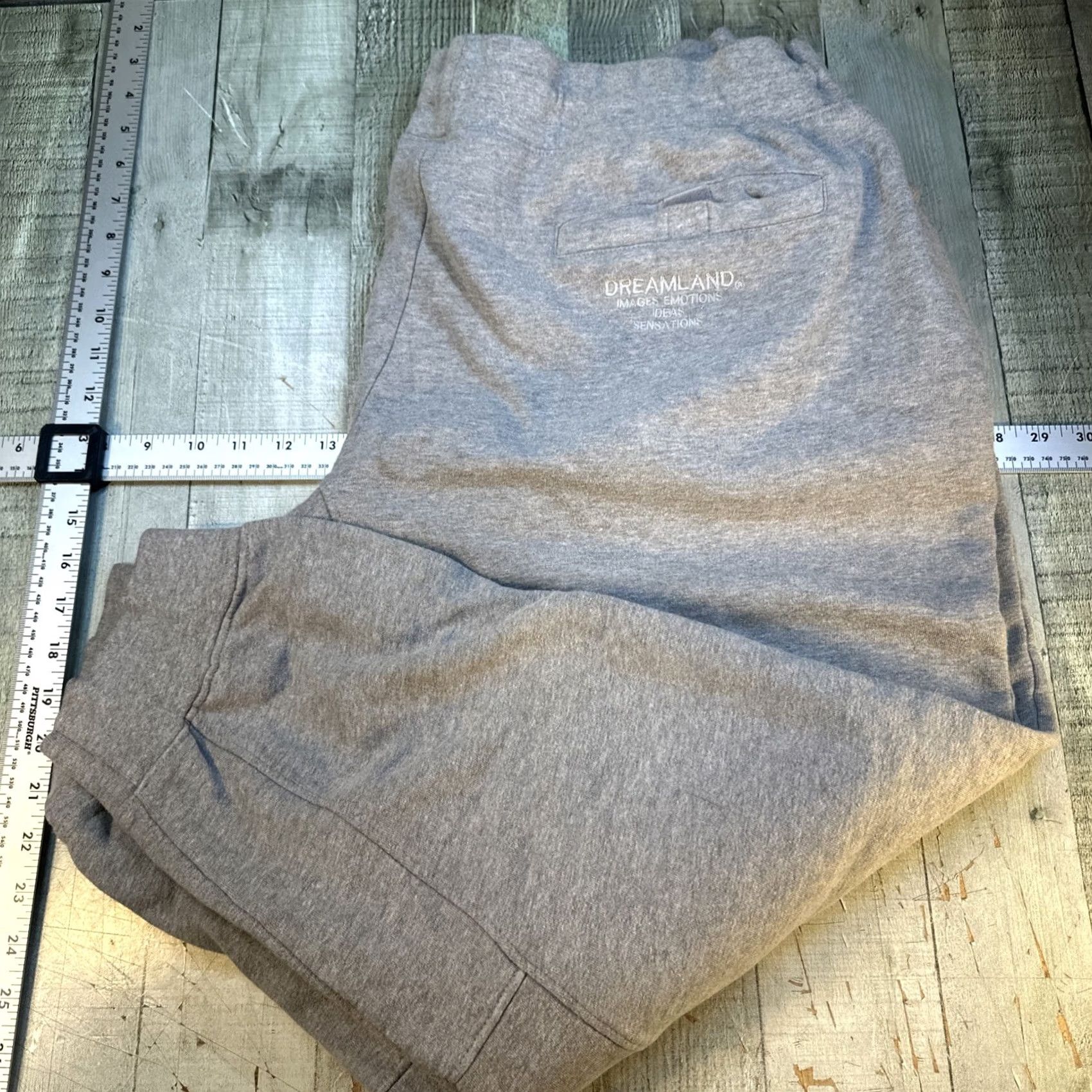 Vintage Dreamland Men’s Jogging Pants Patch Graphics 3XL Sweatpants Gray Activewear Mens Size US 39 - 5 Thumbnail