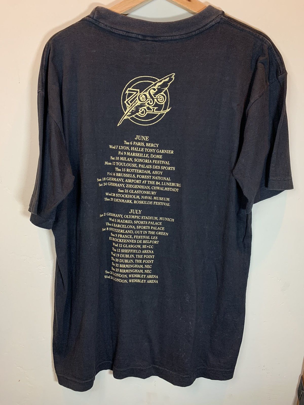 Band Tees × Led Zeppelin × Vintage *RARE* Vintage 90s Led Zeppelin No Quarter Tour Band Shirt Size US XL / EU 56 / 4 - 2 Thumbnail