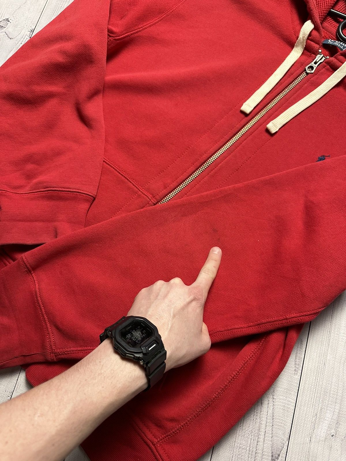 Polo Ralph Lauren × Vintage Vintage Polo Ralph Lauren zip hoodie logo size L red Size US L / EU 52-54 / 3 - 5 Thumbnail