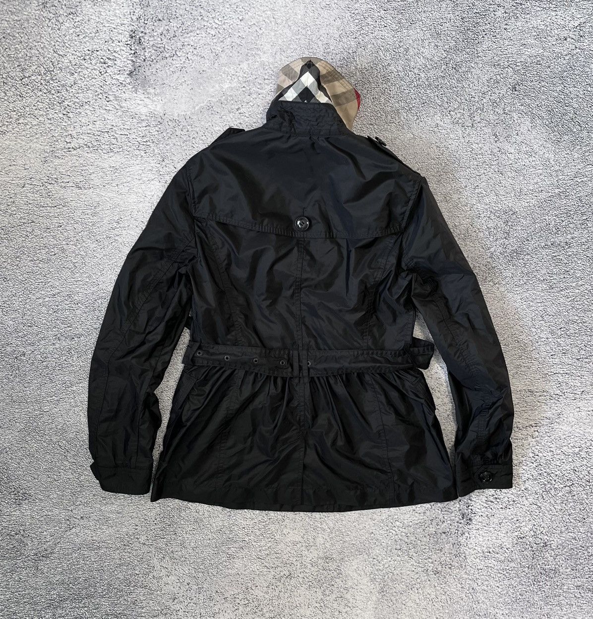 Burberry Burberry Brit Peasdale Short Trench Jacket Nova Check Nylon Size S / US 4 / IT 40 - 4 Thumbnail