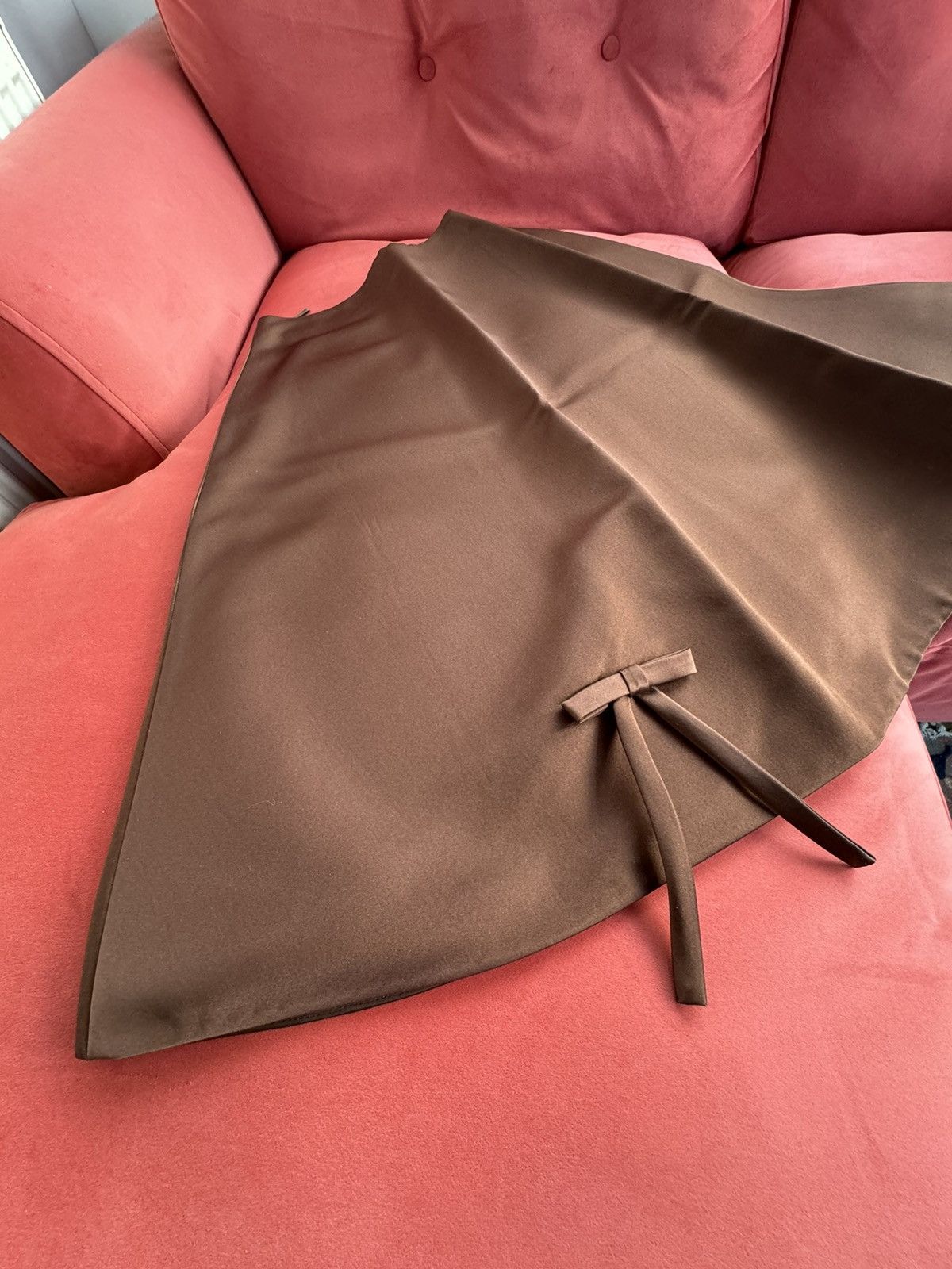 Prada Prada silk brown skirt, size M Size 28" / US 6 / IT 42 - 10 Thumbnail