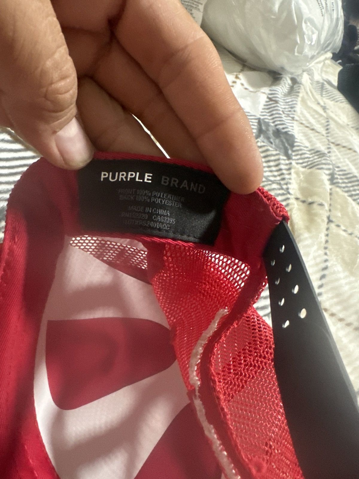 Purple Brand red purple brand trucker hat Size ONE SIZE - 4 Thumbnail