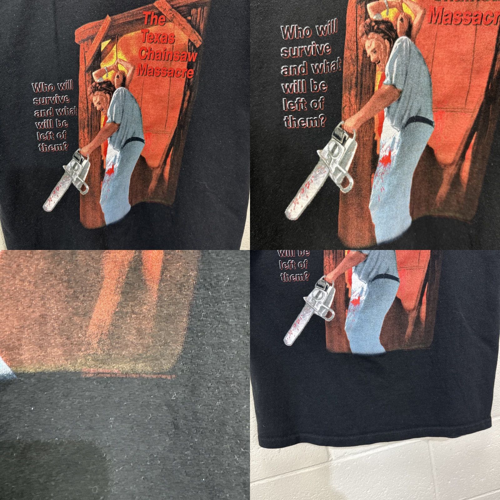 Vintage VINTAGE M&O The Texas Chainsaw Massacre T-Shirt Small Black Graphic Horror Leatherface Mens 2002 Size US S / EU 44-46 / 1 - 8 Thumbnail